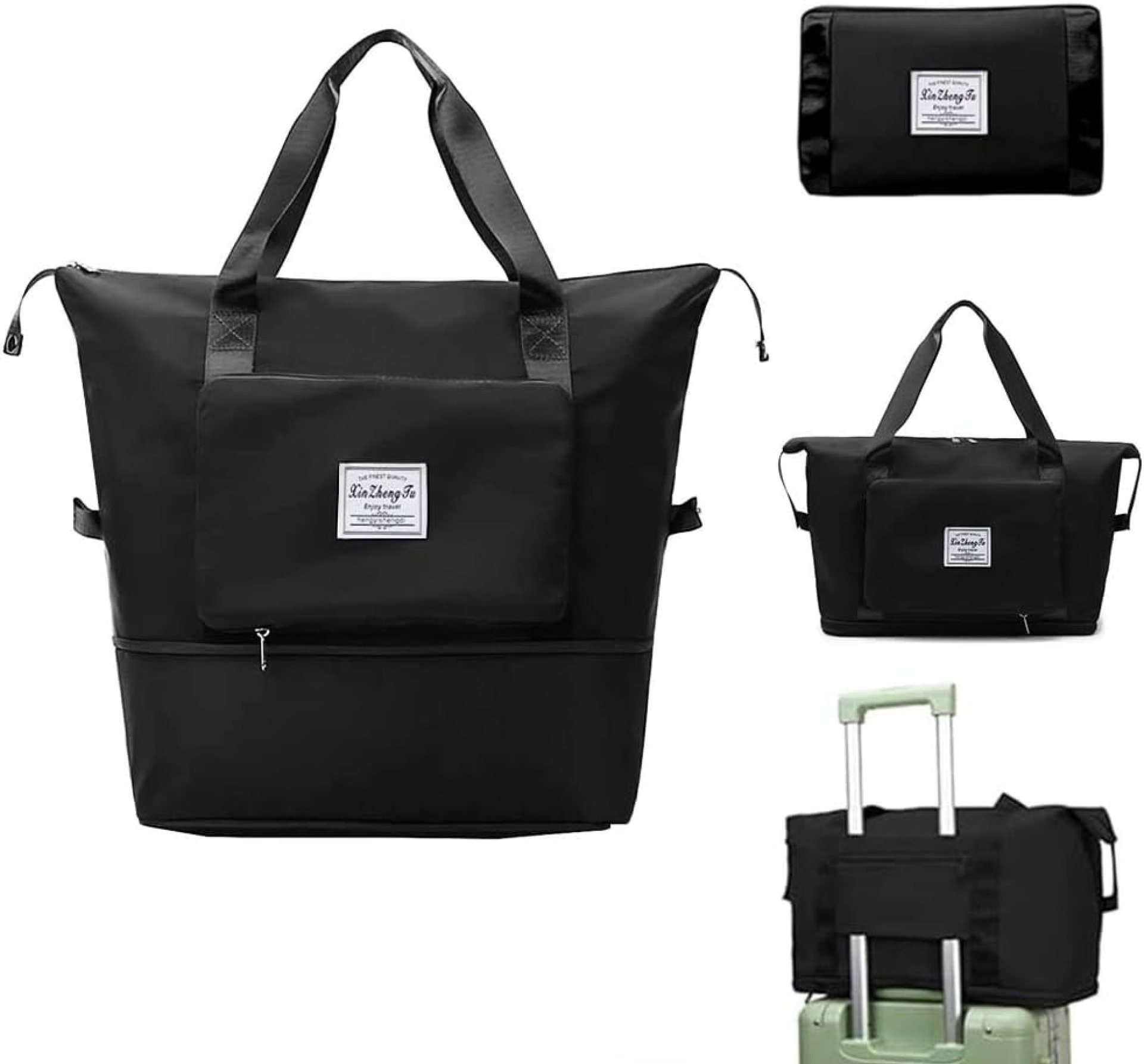 Large Capacity Foldable Travel Bag, Expandable Waterproof Carry on Bag, Dry and Wet Separation Spor Duffel Bags Large Capacity Foldable Travel Bag, Expandable Waterproof Carry on Bag, Dry and Wet Separation Spor Duffel Bags