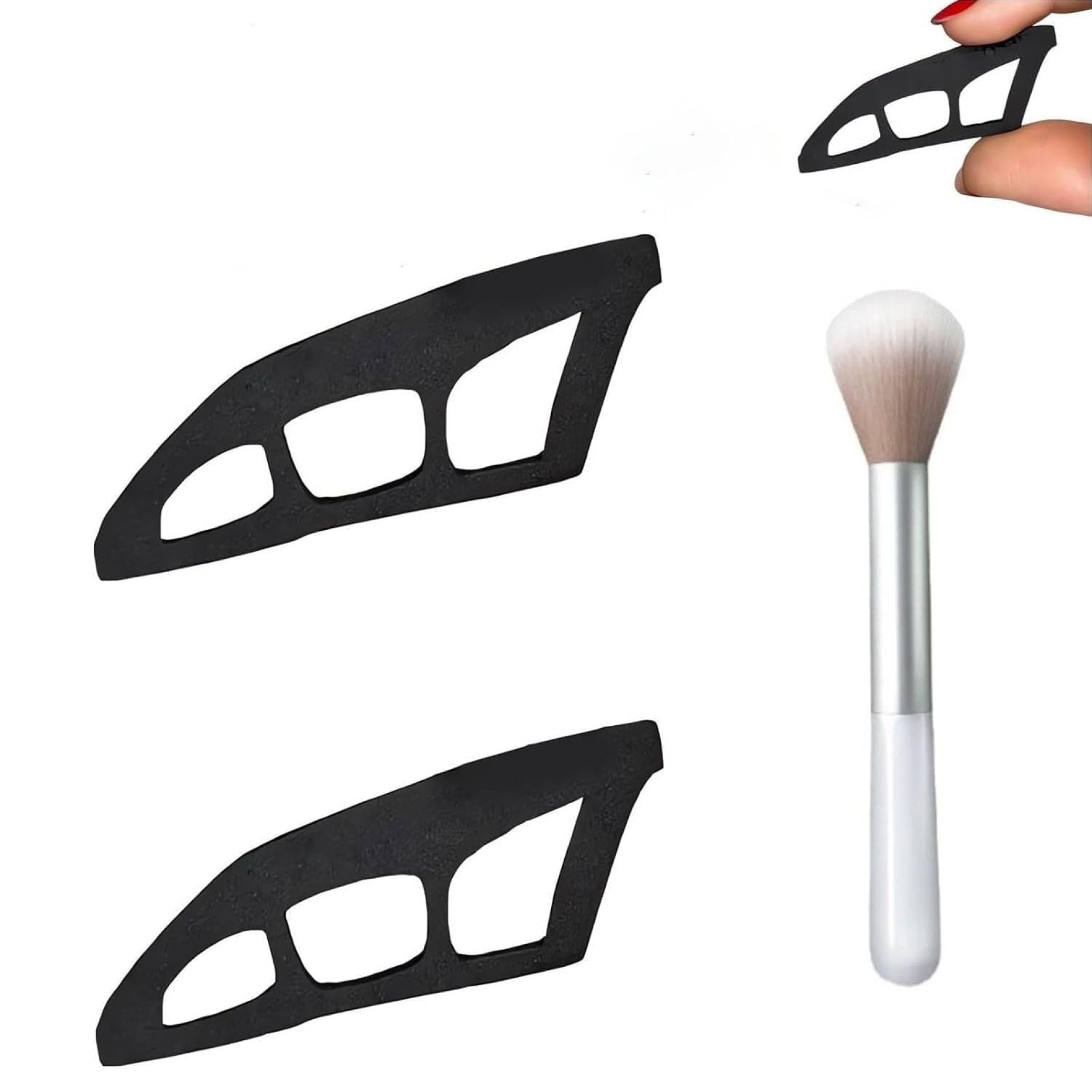 2PCS Eyeshadow stencil, Reusable Eyeshadow Stencil Tool for Eyes, Cat Eyeliner Stencil Guide Eyeshadow Shield Eyeliner Wing Eyeshadow Makeup Hooded Eye Patches Auxiliary Tool 2PCS Eyeshadow stencil, Reusable Eyeshadow Stencil Tool for Eyes, Cat Eyeliner Stencil Guide Eyeshadow Shield Eyeliner Wing Eyeshadow Makeup Hooded Eye Patches Auxiliary Tool
