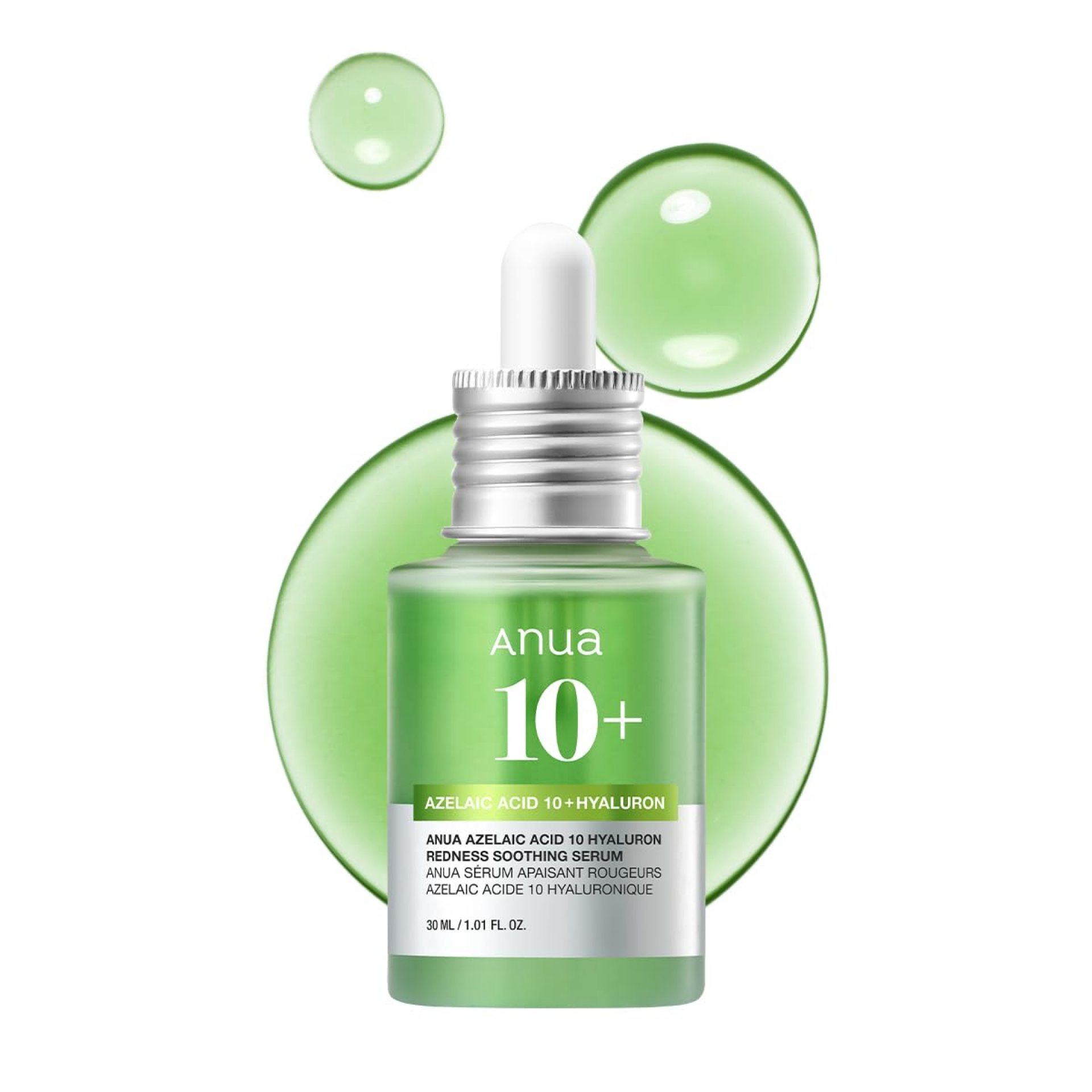 Anua Azelaic Acid 10 Hyaluron Redness Soothing Serum, Facial Serum for Sensitive skin, Hyaluronic Acid, Niacinamide, Spot Care, Natural Color, Vegan, Korean Skincare (30ml/ 1.01 fl oz.) Anua Azelaic Acid 10 Hyaluron Redness Soothing Serum, Facial Serum for Sensitive skin, Hyaluronic Acid, Niacinamide, Spot Care, Natural Color, Vegan, Korean Skincare (30ml/ 1.01 fl oz.)