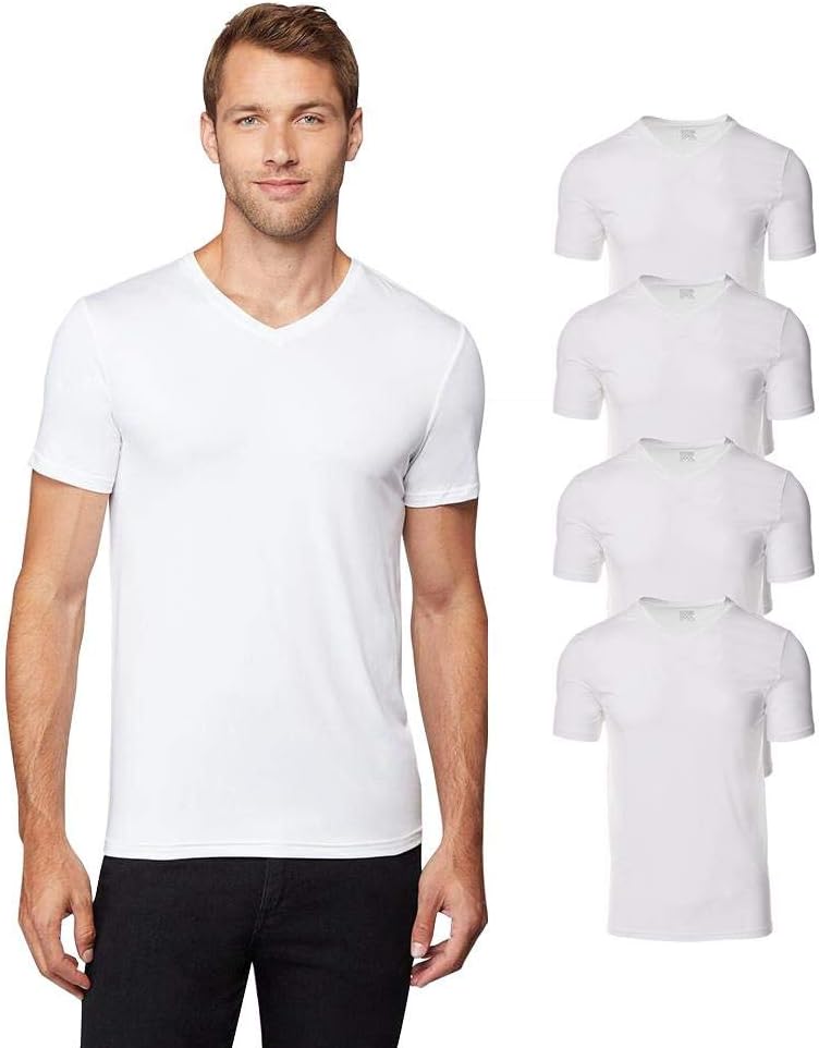 32 Degrees Mens 4 Pack Cool V-Neck T-Shirt | Anti-Odor | Quick Drying | 4-Way Stretch 32 Degrees Mens 4 Pack Cool V-Neck T-Shirt | Anti-Odor | Quick Drying | 4-Way Stretch