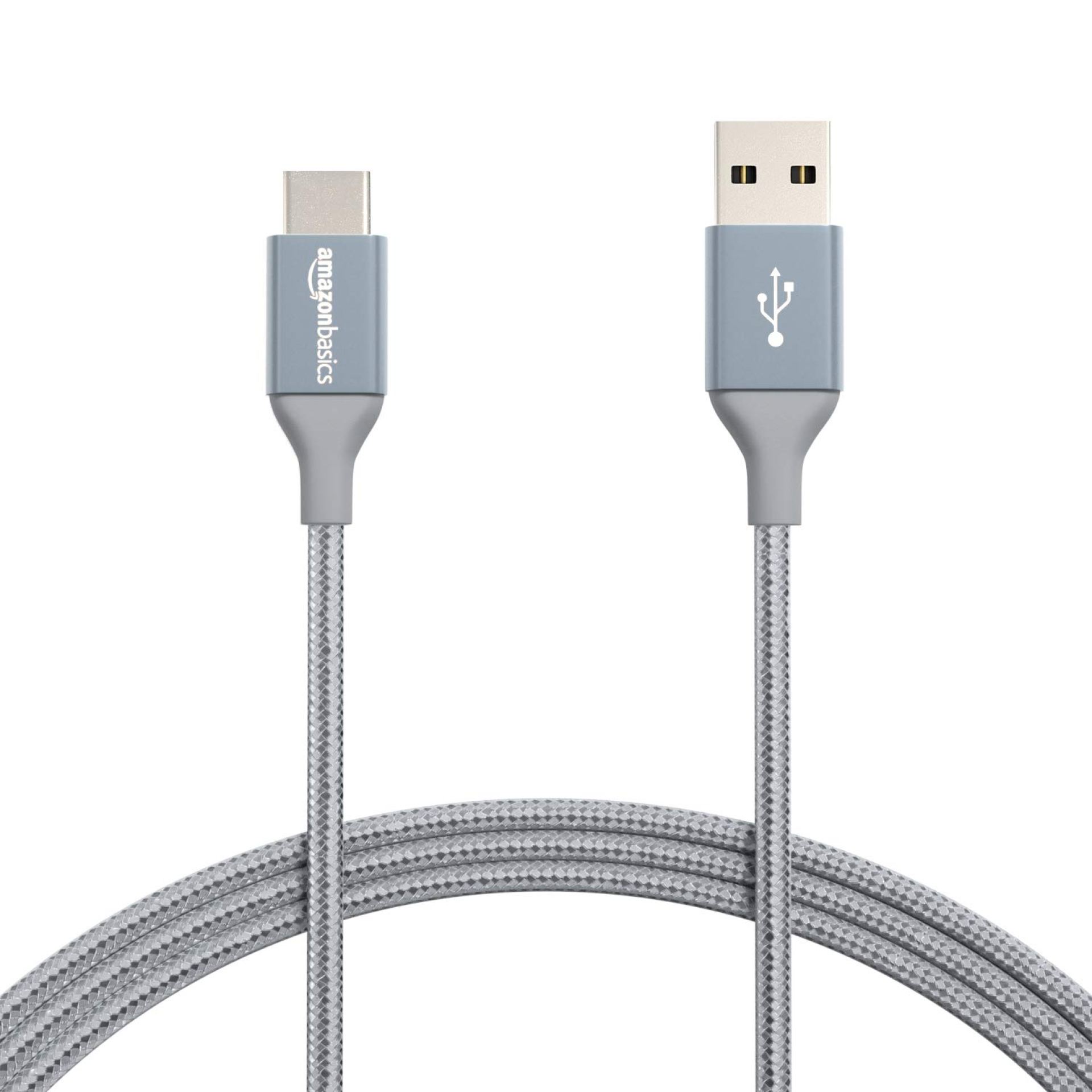 Amazon Basics USB-C to USB-A 2.0 Fast Charger Cable, Nylon Braided Cord, 480Mbps Speed, USB-IF Certified, for Apple iPhone 16/15, iPad, Samsung Galaxy, Tablets, Laptops, 6 foot, Dark Grey Amazon Basics USB-C to USB-A 2.0 Fast Charger Cable, Nylon Braided Cord, 480Mbps Speed, USB-IF Certified, for Apple iPhone 16/15, iPad, Samsung Galaxy, Tablets, Laptops, 6 foot, Dark Grey