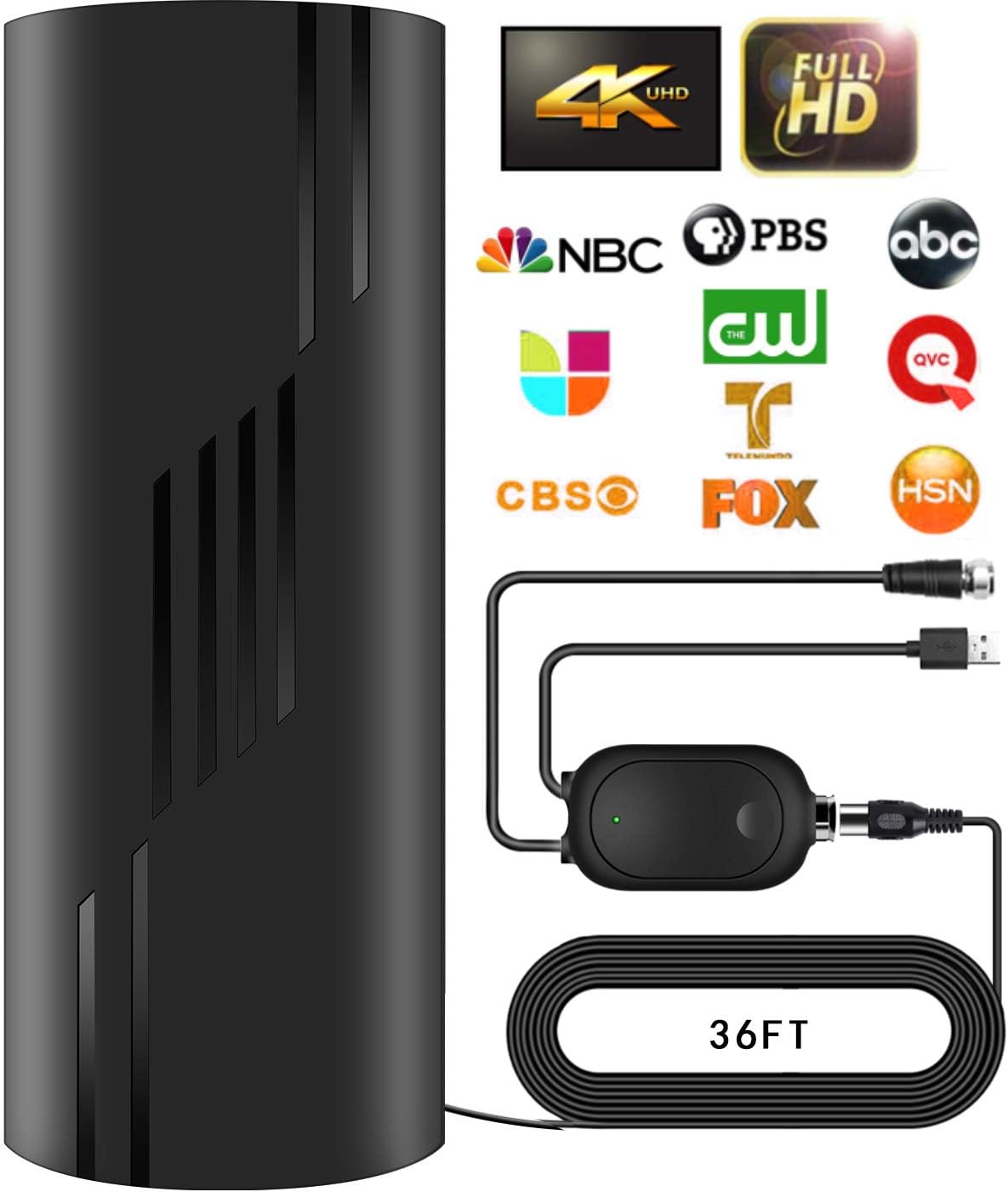 1800+ Miles Range TV Antenna, 2025 Upgraded Digital Antenna for Smart TV and Old TVs, HDTV Antenna Indoor Outdoor for Local Channels with Amplifier Signal Booster-36ft Coax Cable-Support 8K 4K 1080p 1800+ Miles Range TV Antenna, 2025 Upgraded Digital Antenna for Smart TV and Old TVs, HDTV Antenna Indoor Outdoor for Local Channels with Amplifier Signal Booster-36ft Coax Cable-Support 8K 4K 1080p