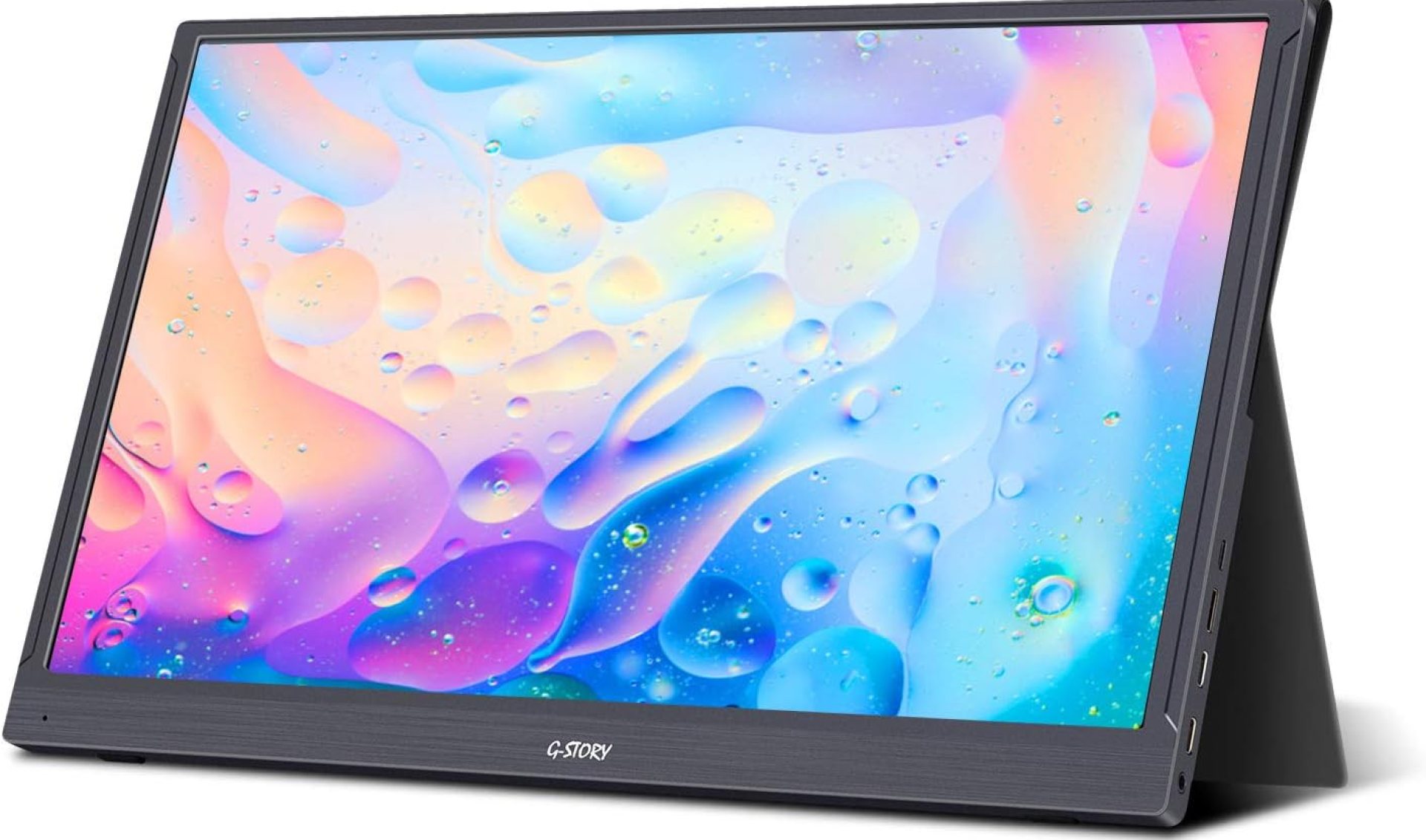 G-STORY 15.6 Inch Portable Monitor, 1080P FHD Portable Gaming Monitor IPS Screen with Mini HDMI, USB C Portable Monitor FreeSync for Laptop NS Xbox PS4 PS5 Phone with Smart Cover G-STORY 15.6 Inch Portable Monitor, 1080P FHD Portable Gaming Monitor IPS Screen with Mini HDMI, USB C Portable Monitor FreeSync for Laptop NS Xbox PS4 PS5 Phone with Smart Cover