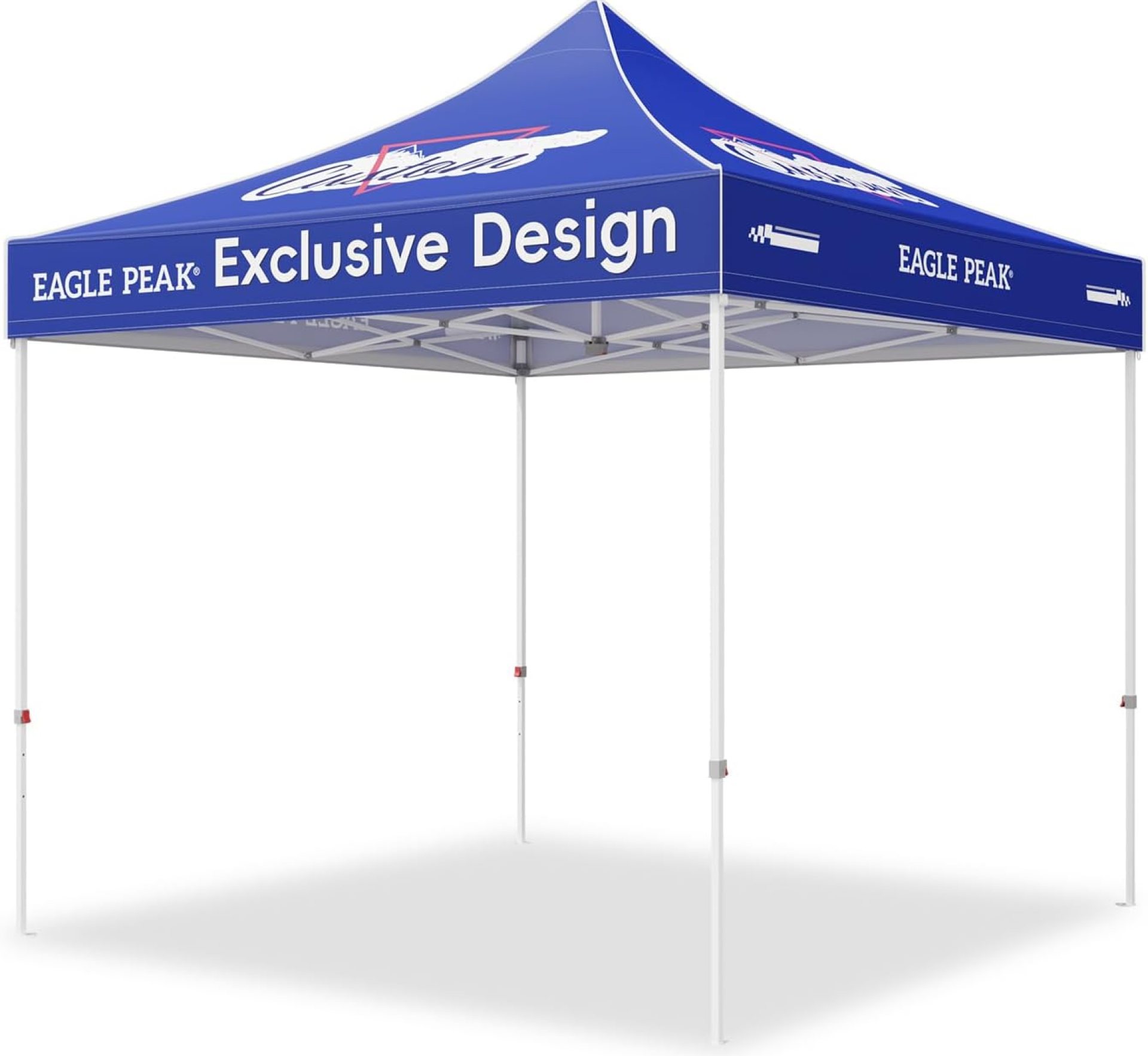 EAGLE PEAK 10×10 Alpine Custom Commercial Canopy High Peak Frame, Pop Up Custom Canopy Tent with Logo, Vendor Branded Logo, Easy Setup for Events, Markets, Tradeshows EAGLE PEAK 10×10 Alpine Custom Commercial Canopy High Peak Frame, Pop Up Custom Canopy Tent with Logo, Vendor Branded Logo, Easy Setup for Events, Markets, Tradeshows