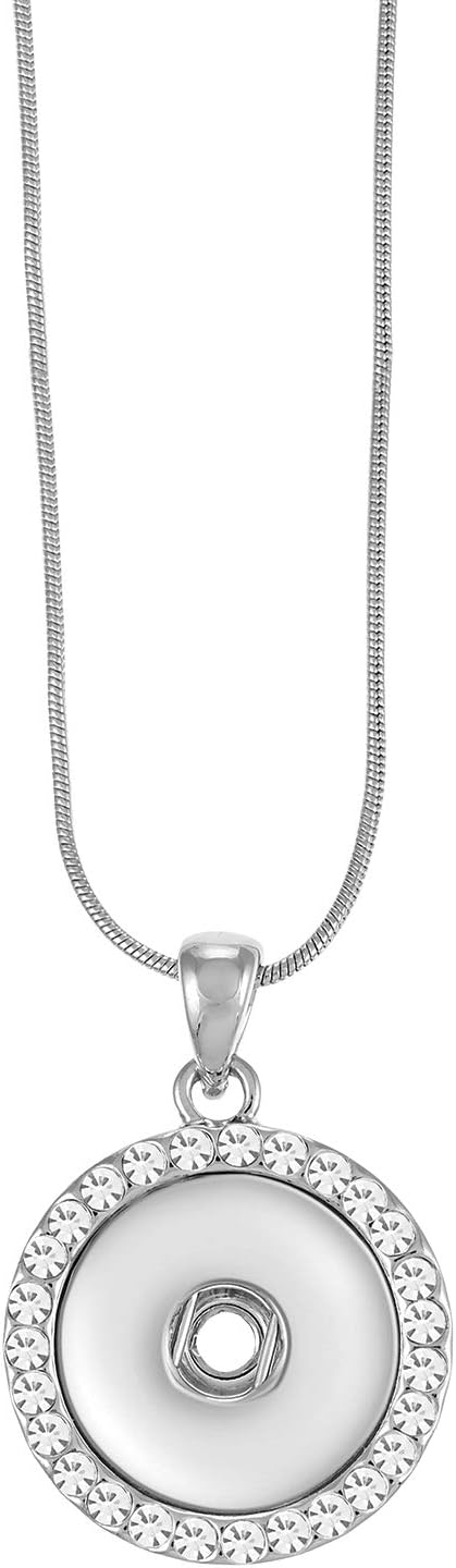 Ginger Snaps Bling Necklace | Interchangeable, Customizable & Adjustable Snap Jewelry Collection | Button Charms for Necklaces, Bracelets & Rings | Standard Size | SN90-41 Ginger Snaps Bling Necklace | Interchangeable, Customizable & Adjustable Snap Jewelry Collection | Button Charms for Necklaces, Bracelets & Rings | Standard Size | SN90-41