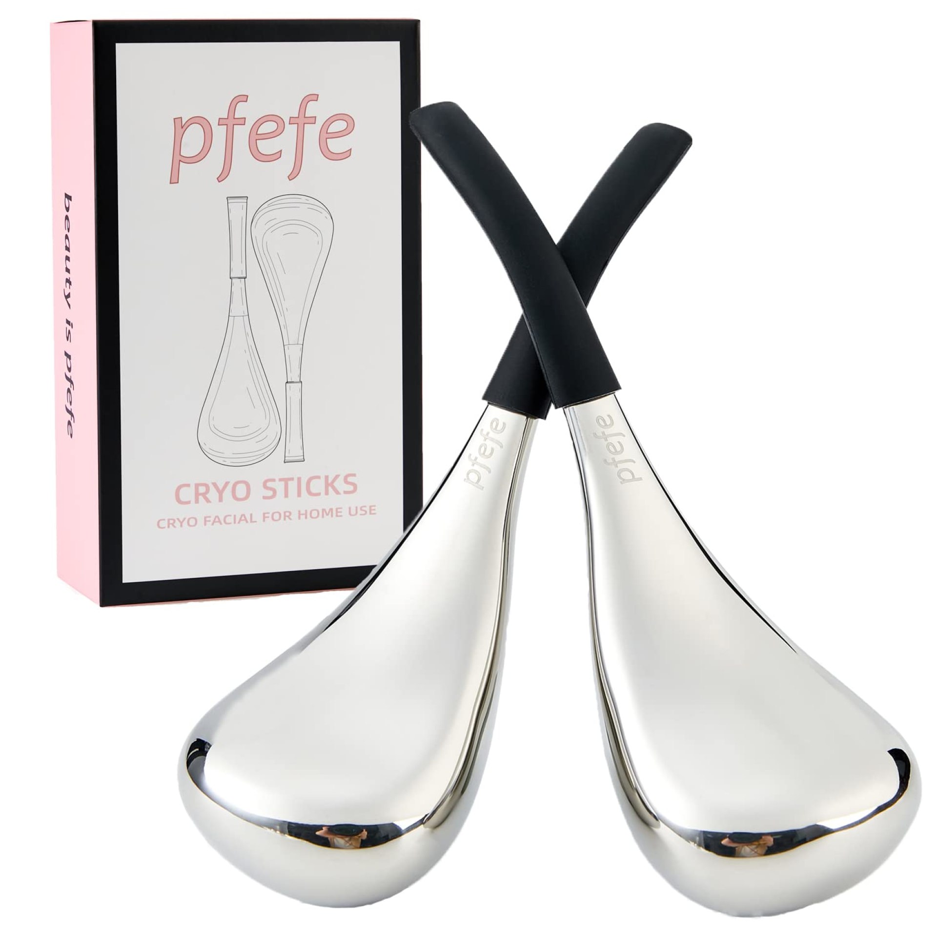 Ice Globes Facial Skin Care Tools for Women Face Eyes, Stainless Steel Face Beauty Cryo Sticks for Girls Ladies, Esthetician Supplies Cooling Spa Globes Cold Roller with Storage Case Ice Globes Facial Skin Care Tools for Women Face Eyes, Stainless Steel Face Beauty Cryo Sticks for Girls Ladies, Esthetician Supplies Cooling Spa Globes Cold Roller with Storage Case
