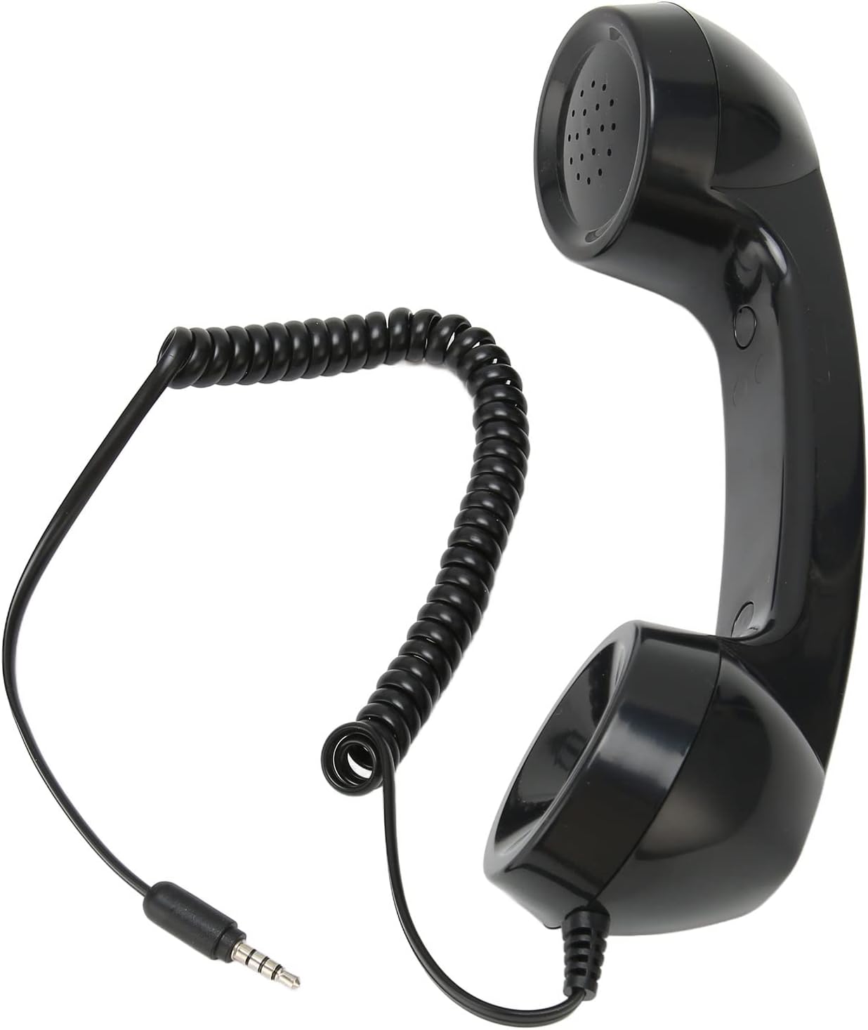 Heayzoki Retro Phone Handset, 3.5mm Cell Phone Receiver, Radiation Proof, HandheldCell Phone Telephone Handset for Mobile Phones Computers (Black) Heayzoki Retro Phone Handset, 3.5mm Cell Phone Receiver, Radiation Proof, HandheldCell Phone Telephone Handset for Mobile Phones Computers (Black)