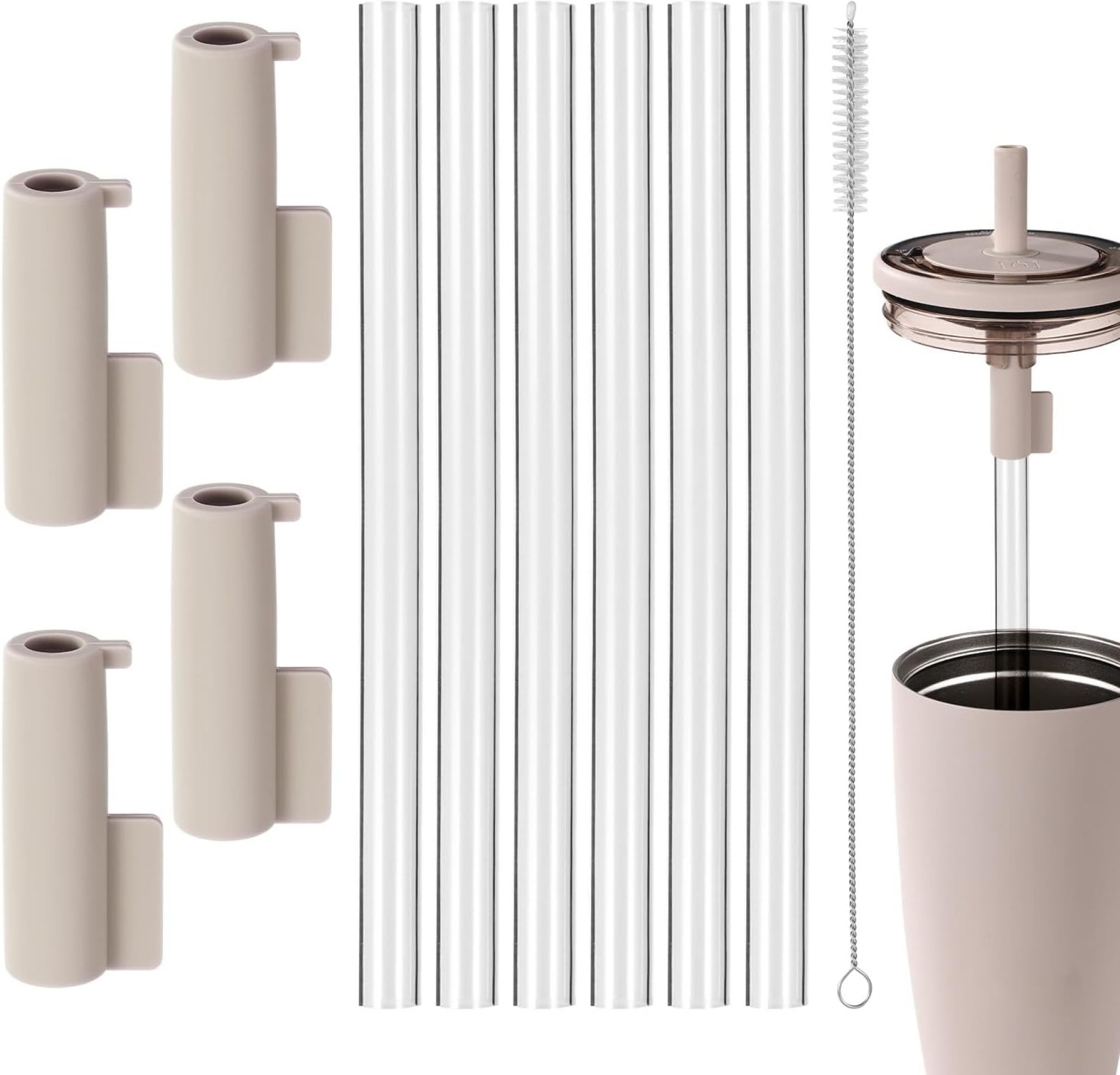 4pcs Tumbler Straw Covers for Brumate Era 40 oz Tumbler, 40oz Tumbler Straw Cap Topper with 6pcs Tumbler Straw Replacements 1pcs Straw Cleaner Brush Accessories(Sand) 4pcs Tumbler Straw Covers for Brumate Era 40 oz Tumbler, 40oz Tumbler Straw Cap Topper with 6pcs Tumbler Straw Replacements 1pcs Straw Cleaner Brush Accessories(Sand)