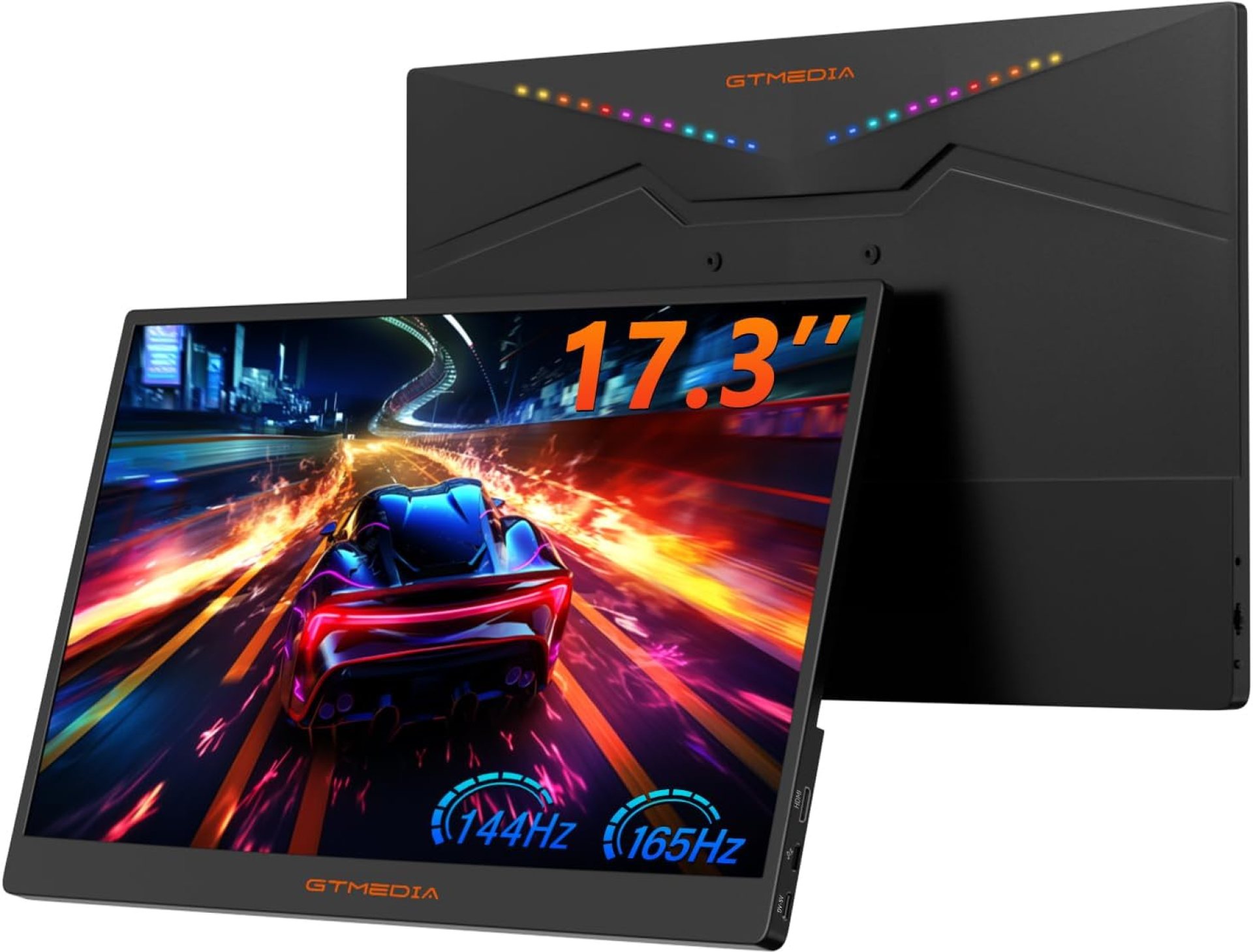 2.5K 165Hz Portable Gaming Monitor,17.3”2560 * 1440 QHD Portable Monitor,100% sRGB HDR FreeSync External Second Screen for Laptop Phone Mac PS5 2.5K 165Hz Portable Gaming Monitor,17.3”2560 * 1440 QHD Portable Monitor,100% sRGB HDR FreeSync External Second Screen for Laptop Phone Mac PS5