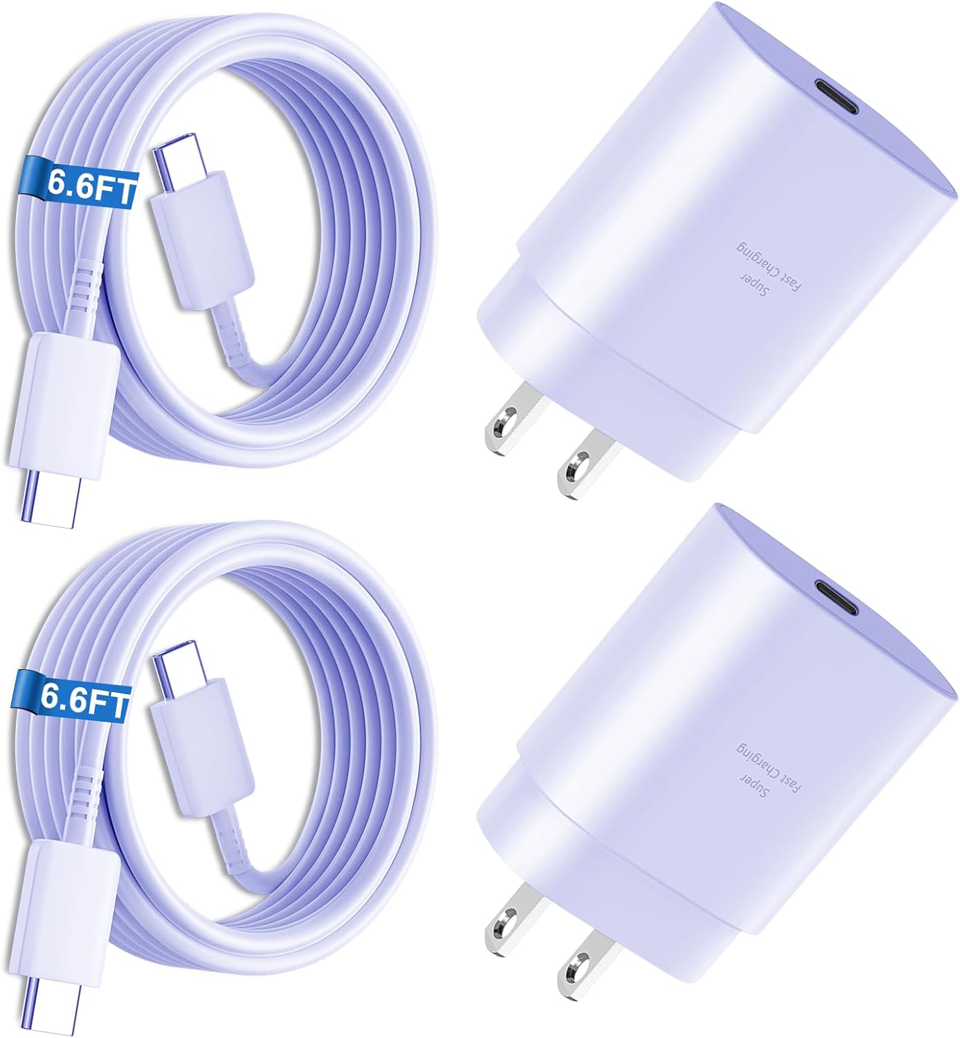 25W Super Fast Charger Type C, 2Pack USB C Android Phone Charger with 6.6FT Cable for Samsung Galaxy S25/S25 Ultra/S24/S24 Ultra/ S24 Plus/ S23 Ultra/S23/S23+/S22 Ultra/S22+/S22, Note 10/20/S20/S21 25W Super Fast Charger Type C, 2Pack USB C Android Phone Charger with 6.6FT Cable for Samsung Galaxy S25/S25 Ultra/S24/S24 Ultra/ S24 Plus/ S23 Ultra/S23/S23+/S22 Ultra/S22+/S22, Note 10/20/S20/S21
