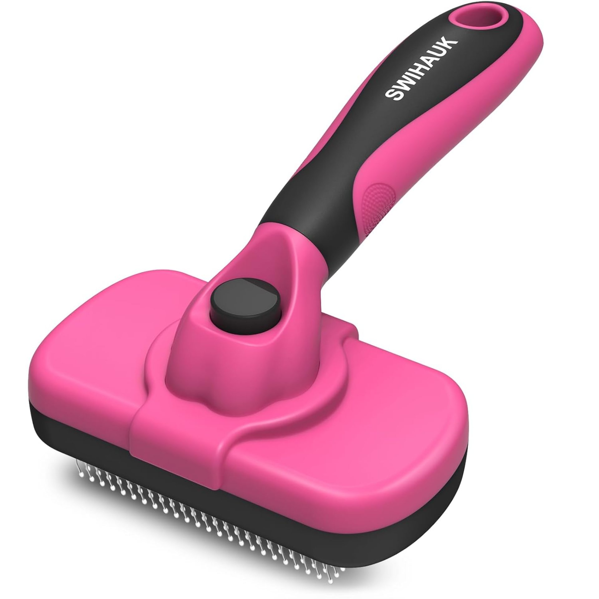 Swihauk Self Cleaning Slicker Brush for Dogs & Cats – Skin Friendly Grooming, Deshedding, Hair Removal for Puppies & Long/Short Haired Pets, Pet Supplies Accessory, Pink Swihauk Self Cleaning Slicker Brush for Dogs & Cats – Skin Friendly Grooming, Deshedding, Hair Removal for Puppies & Long/Short Haired Pets, Pet Supplies Accessory, Pink
