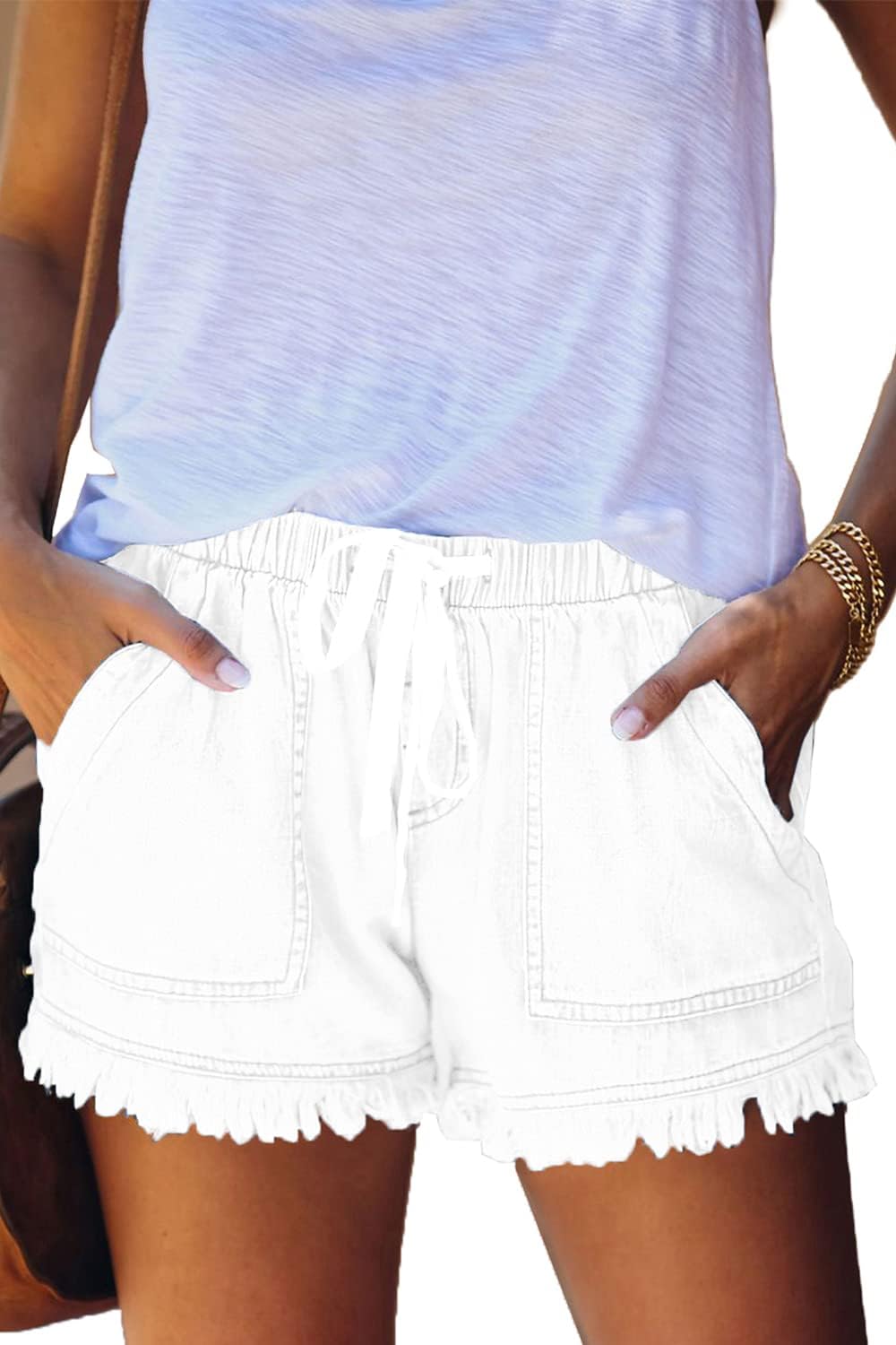 YOCUR Womens Lightweight Shorts Casual Baggy Trendy Short Pants Elastic Waist Drawstring Comfy Shorts YOCUR Womens Lightweight Shorts Casual Baggy Trendy Short Pants Elastic Waist Drawstring Comfy Shorts