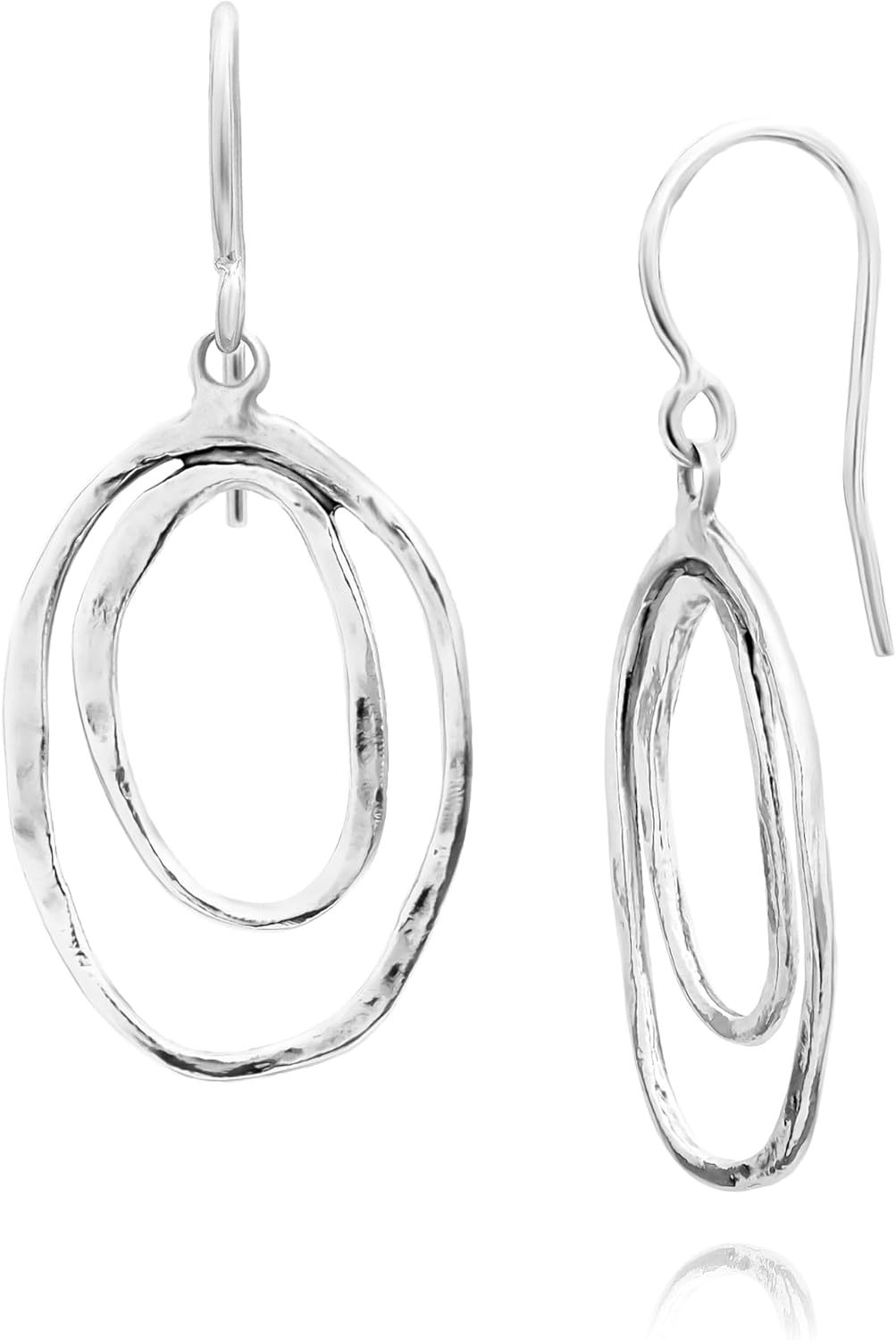 JEAN RACHEL JEWELRY 925 Sterling Silver Dangle Earrings for Women – Double Open Circle Minimalist Vintage Design – Hypoallergenic, Lead & Nickel Free Jewelry – Artisan Handcrafted Statement Earrings JEAN RACHEL JEWELRY 925 Sterling Silver Dangle Earrings for Women – Double Open Circle Minimalist Vintage Design – Hypoallergenic, Lead & Nickel Free Jewelry – Artisan Handcrafted Statement Earrings
