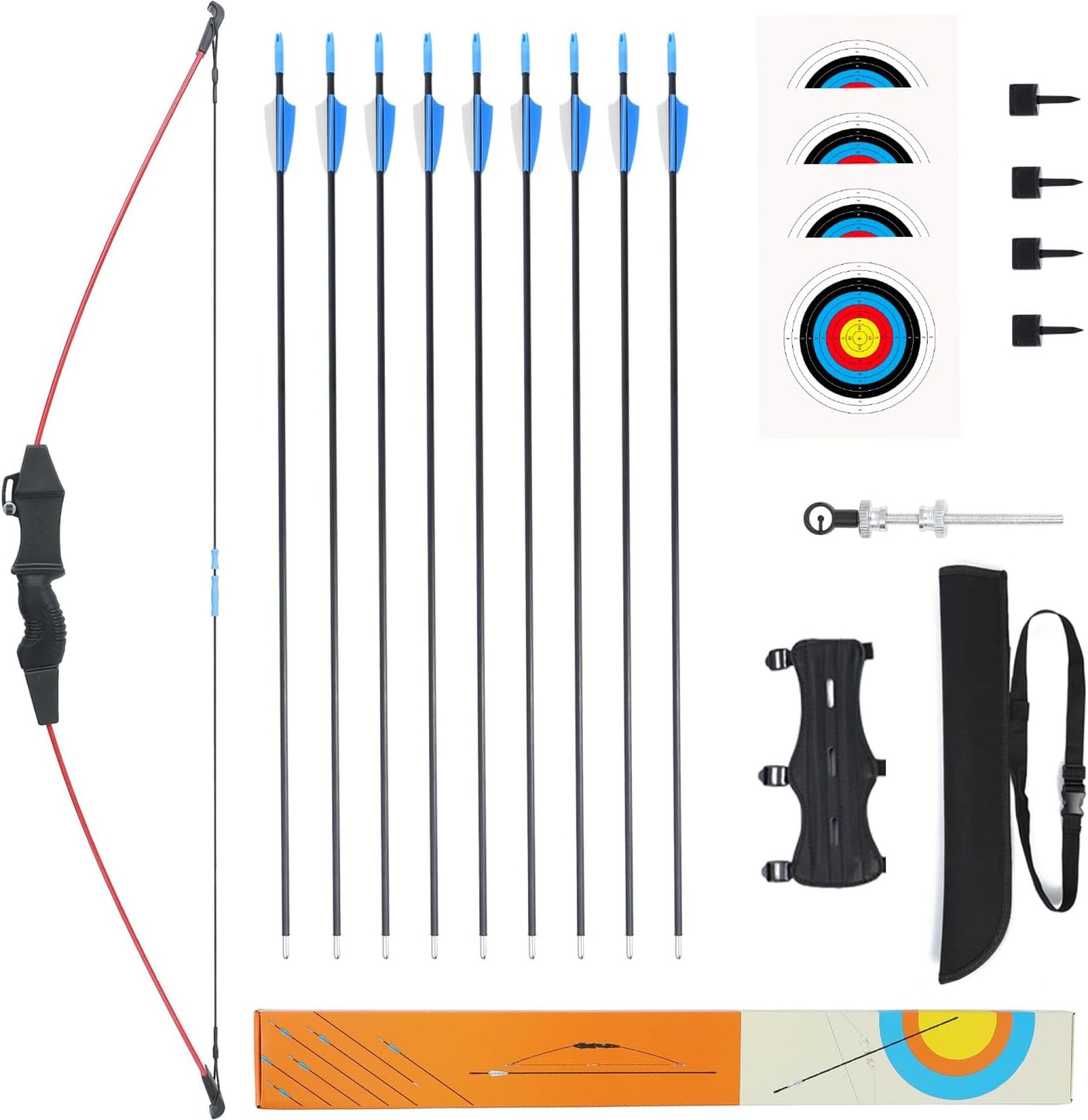 40″ Youth Bow and Arrow Set for Kids 8-12 & Teens – Ambidextrous Recurve Archery Gear with Safety Arrows – Toys for Ages 8-13, Backyard Games Gift for Beginner Archers 40″ Youth Bow and Arrow Set for Kids 8-12 & Teens – Ambidextrous Recurve Archery Gear with Safety Arrows – Toys for Ages 8-13, Backyard Games Gift for Beginner Archers