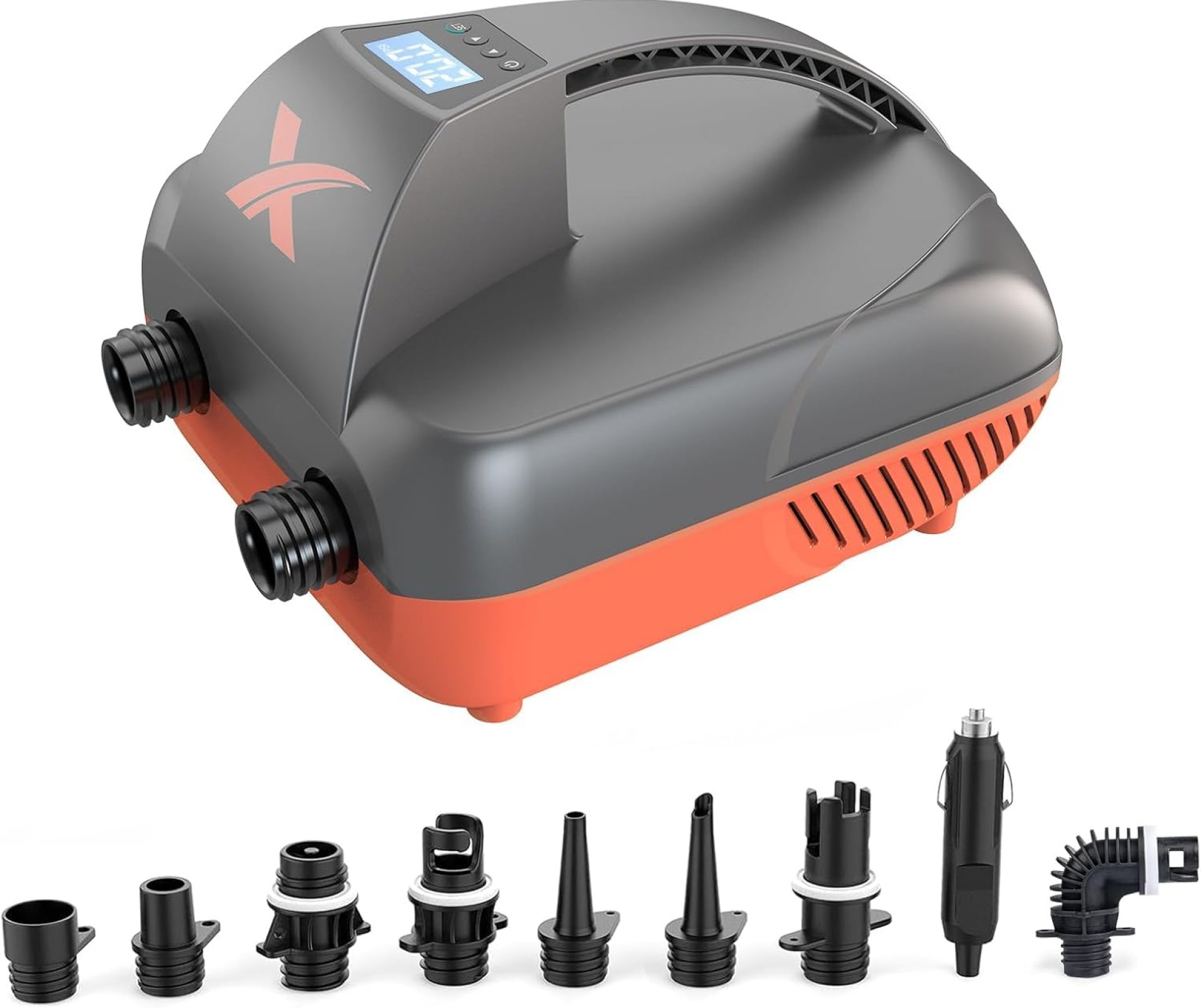 20PSI High Pressure Paddle Board Pump, Quick Electric Air Pump, Intelligent Dual Stage Inflation Deflation Auto-Off, 12V DC Car Connector, Portable SUP Pump for Inflatable Stand Up Paddle Board 20PSI High Pressure Paddle Board Pump, Quick Electric Air Pump, Intelligent Dual Stage Inflation Deflation Auto-Off, 12V DC Car Connector, Portable SUP Pump for Inflatable Stand Up Paddle Board