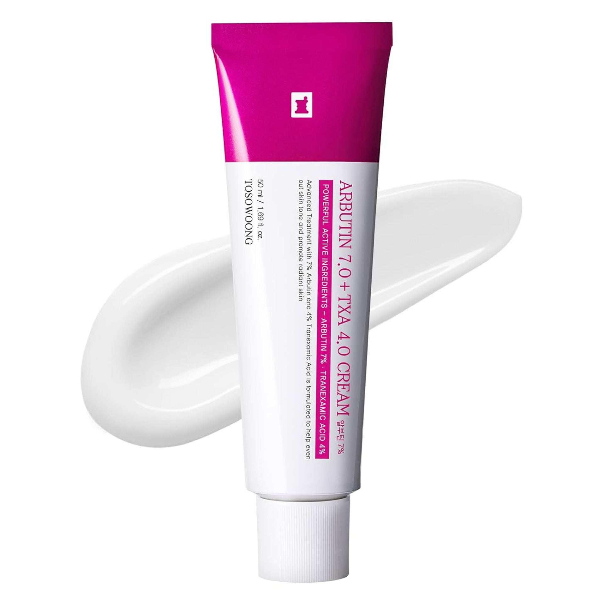 Arbutin 7% + Tranexamic Acid 4% Cream, 70,000ppm Arbutin, 40,000ppm TXA, Niacinamide, Glutathione, Dark Spots, Freckle, Blemishes, Pigmetation, Korean Skin Care, 50ml, 1.69 fl.oz. Arbutin 7% + Tranexamic Acid 4% Cream, 70,000ppm Arbutin, 40,000ppm TXA, Niacinamide, Glutathione, Dark Spots, Freckle, Blemishes, Pigmetation, Korean Skin Care, 50ml, 1.69 fl.oz.