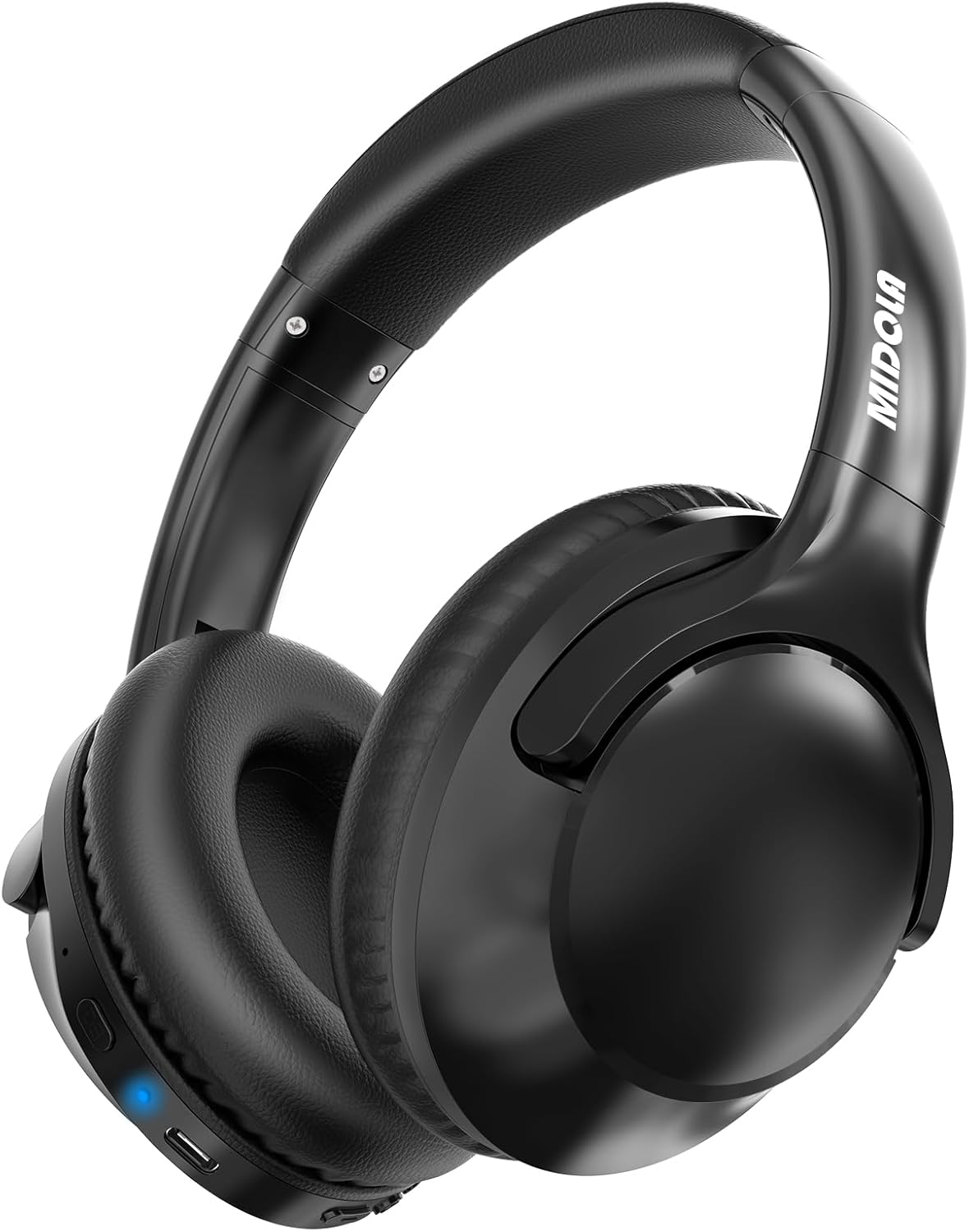 MIDOLA Bluetooth Headphones Over Ear 68H Playtime 6 EQ Wireless Headset with Microphone HiFi Stereo Foldable Lightweight Deep Bass for Travel Home Office Cellphone Black MIDOLA Bluetooth Headphones Over Ear 68H Playtime 6 EQ Wireless Headset with Microphone HiFi Stereo Foldable Lightweight Deep Bass for Travel Home Office Cellphone Black