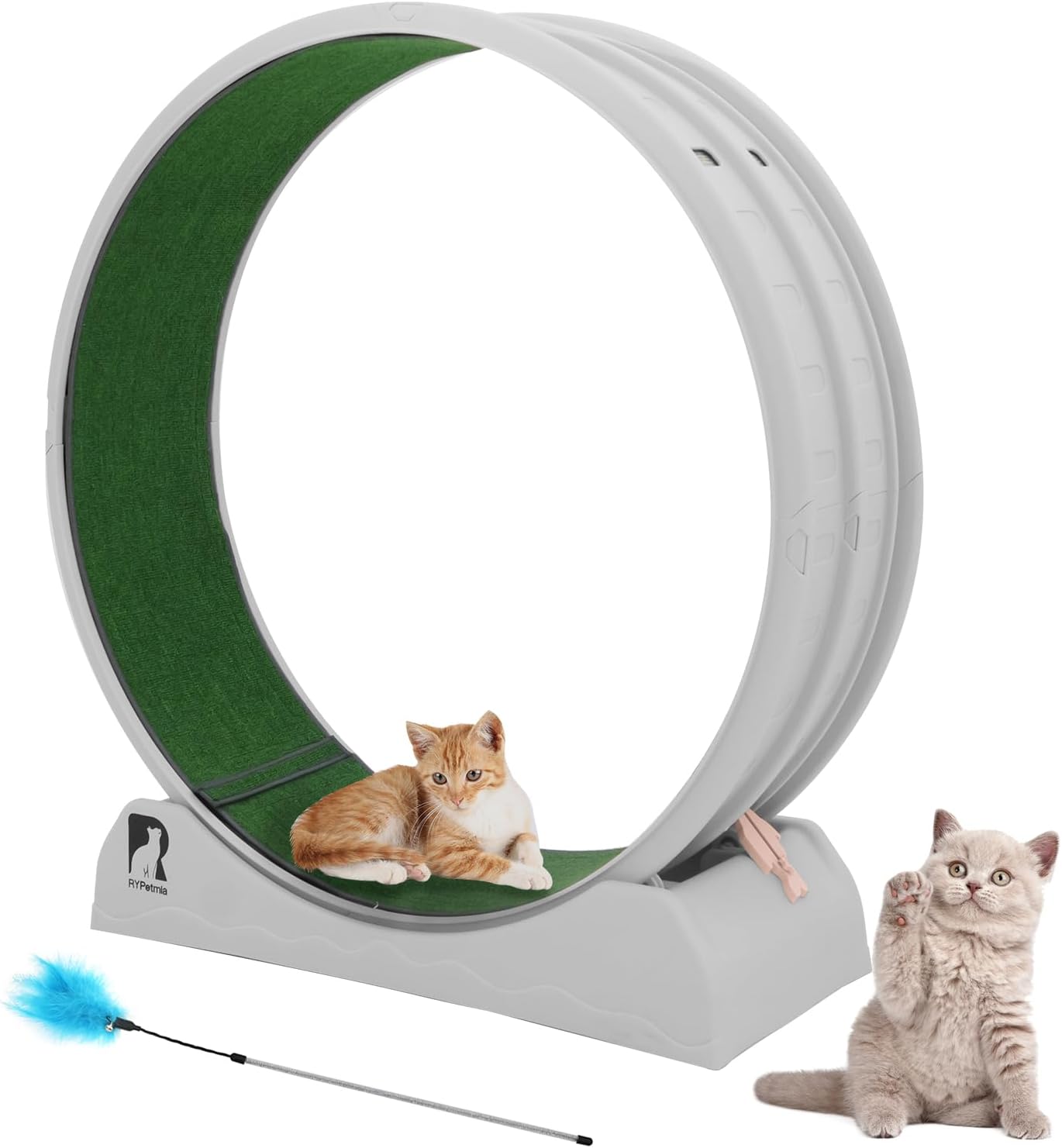 Cat Exercise Wheel, 47.2 Inch Cats Treadmill for Indoor, Cat Running Wheel with Carpeted Runway, Easy to Install & Fitness & Health, Suitable for Most Cats, Plastic Wheel Cat Exercise Wheel, 47.2 Inch Cats Treadmill for Indoor, Cat Running Wheel with Carpeted Runway, Easy to Install & Fitness & Health, Suitable for Most Cats, Plastic Wheel