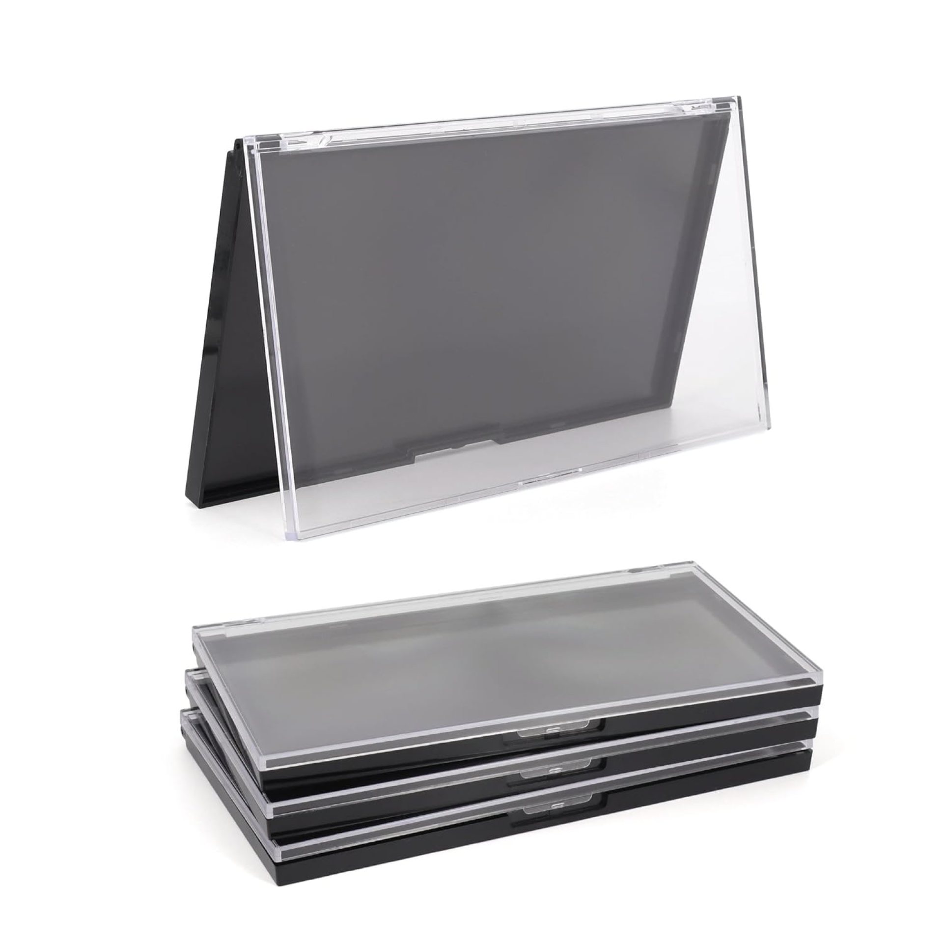 Magnetic Makeup Palette with Clear Top, 3Pack Empty Eyeshadow Pan Dispensing Storage Box with 60Pcs Adhesive Metal Stickers for DIY Cosmetics Lipstick Blush Powder-7.71”X4.33”Palette Magnetic Makeup Palette with Clear Top, 3Pack Empty Eyeshadow Pan Dispensing Storage Box with 60Pcs Adhesive Metal Stickers for DIY Cosmetics Lipstick Blush Powder-7.71”X4.33”Palette