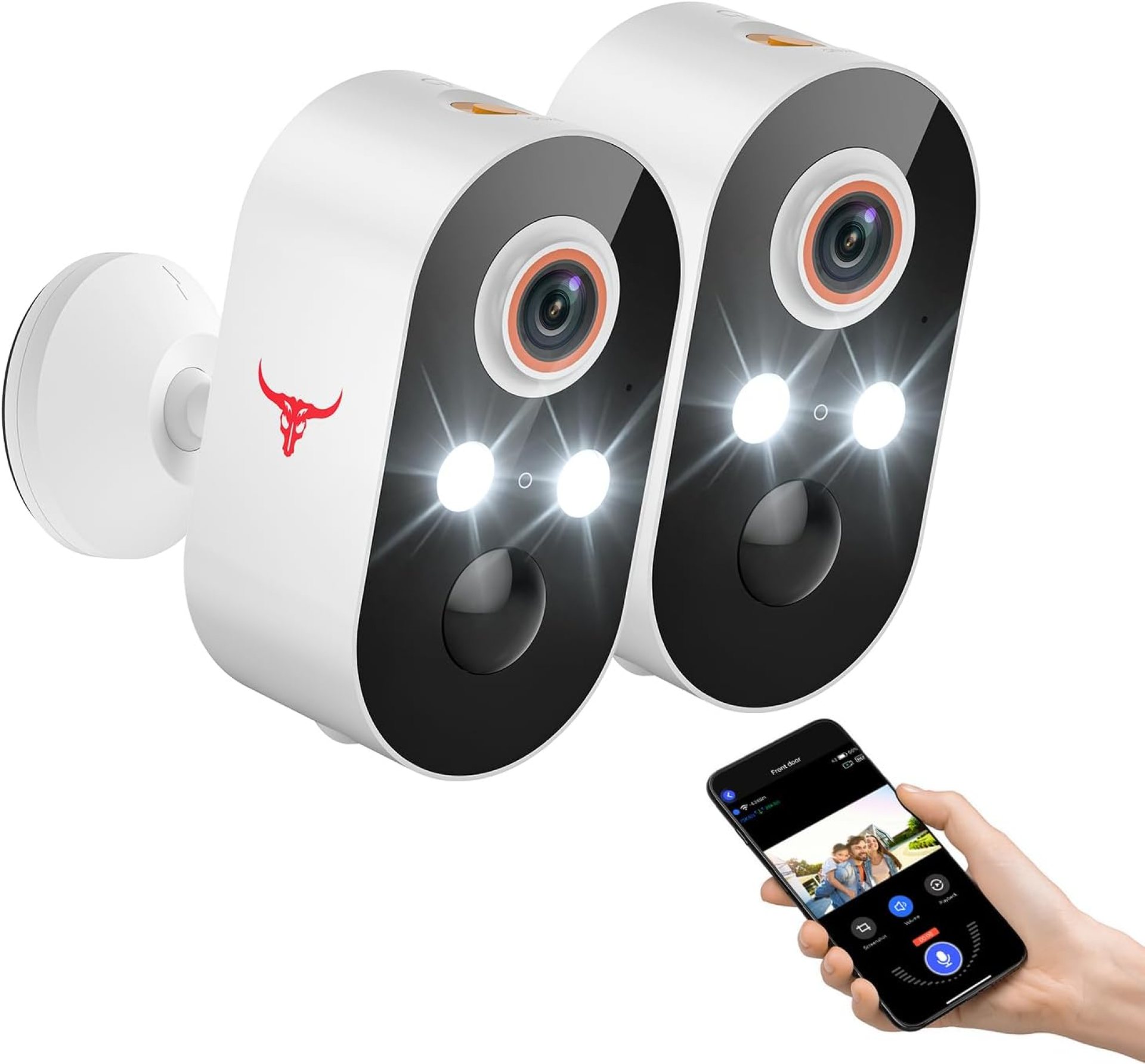 Security Camera Wireless Outdoor, 1080P Battery Power WiFi Surveillance, Indoor Home Cameras with Smart AI Human Detection, Color Night Vision, Cloud Storage, Live View (2 Pack) Security Camera Wireless Outdoor, 1080P Battery Power WiFi Surveillance, Indoor Home Cameras with Smart AI Human Detection, Color Night Vision, Cloud Storage, Live View (2 Pack)