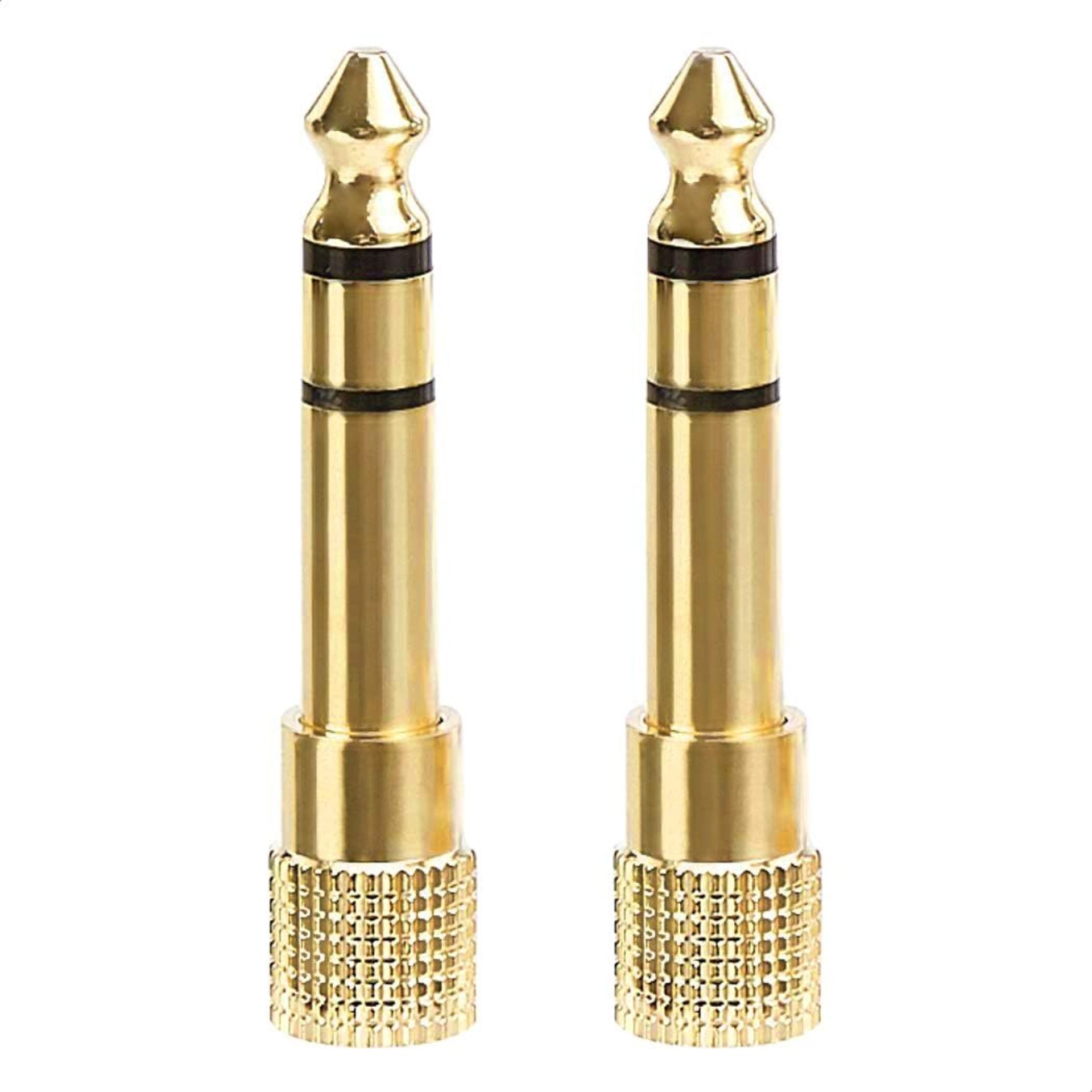 Amazon Basics Gold Plated 6.35mm 1/4 Male to 3.5mm 1/8 Female audio Stereo Headphone Adapter – 2-Pack Amazon Basics Gold Plated 6.35mm 1/4 Male to 3.5mm 1/8 Female audio Stereo Headphone Adapter – 2-Pack