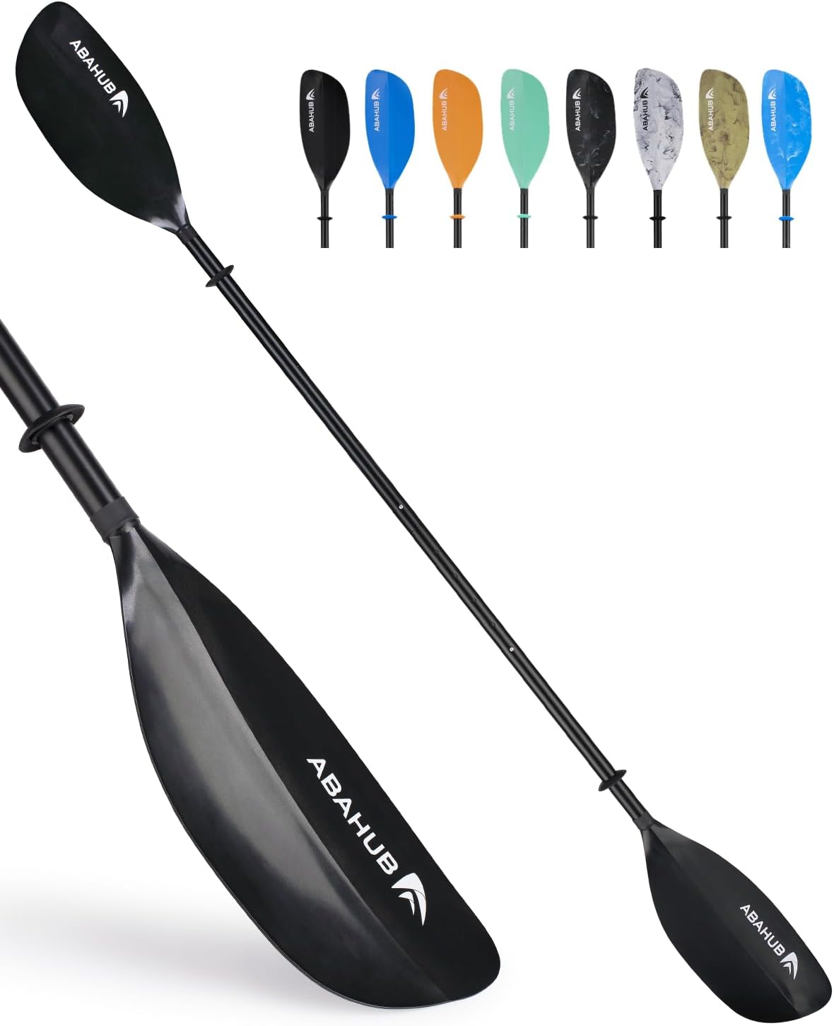 Abahub Adjustable Kayak Paddle 210-230 cm/ 230-250 cm Floating Kayaking Oars Boating Oars Canoeing Oars Black Abahub Adjustable Kayak Paddle 210-230 cm/ 230-250 cm Floating Kayaking Oars Boating Oars Canoeing Oars Black