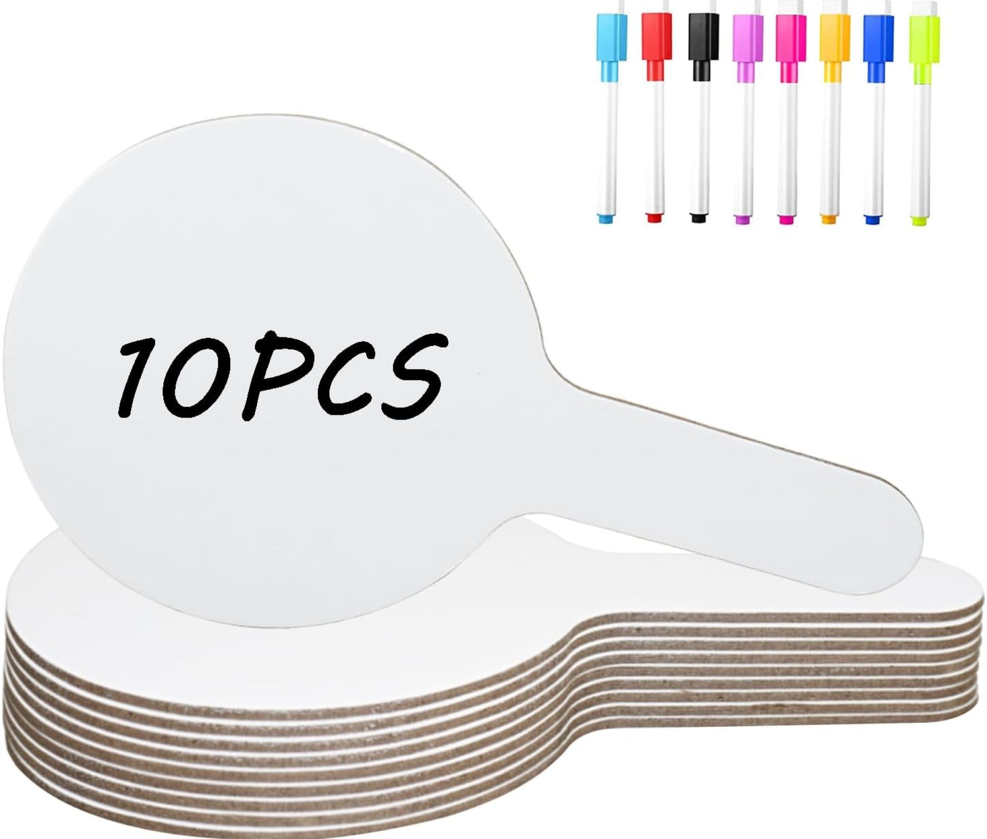 18Pcs Dry Erase Answer Paddles with Markers Thickened Handheld Double Sided Paddles Mini White Boards Small Dry Erase Signs Auction Paddles for Students Classroom Bidding Voting Games 18Pcs Dry Erase Answer Paddles with Markers Thickened Handheld Double Sided Paddles Mini White Boards Small Dry Erase Signs Auction Paddles for Students Classroom Bidding Voting Games