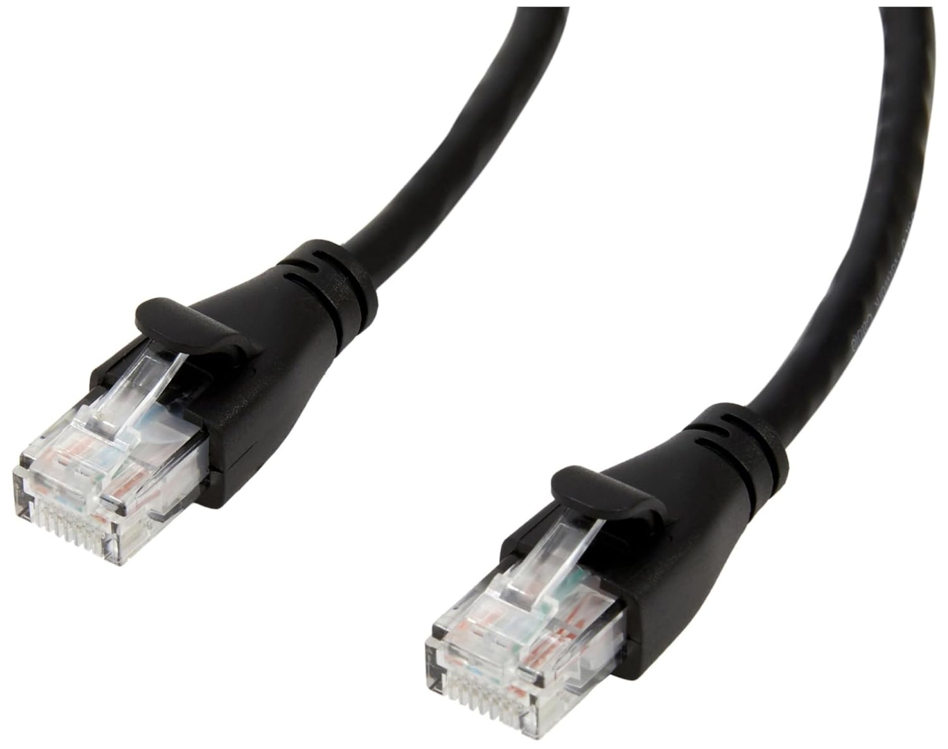 Amazon Basics RJ45 Cat 6 Ethernet Patch Cable, 1Gpbs Transfer Speed, Gold-Plated Connectors, 14 Foot for PC, TV, Tablet, Router, Printer, Black Amazon Basics RJ45 Cat 6 Ethernet Patch Cable, 1Gpbs Transfer Speed, Gold-Plated Connectors, 14 Foot for PC, TV, Tablet, Router, Printer, Black
