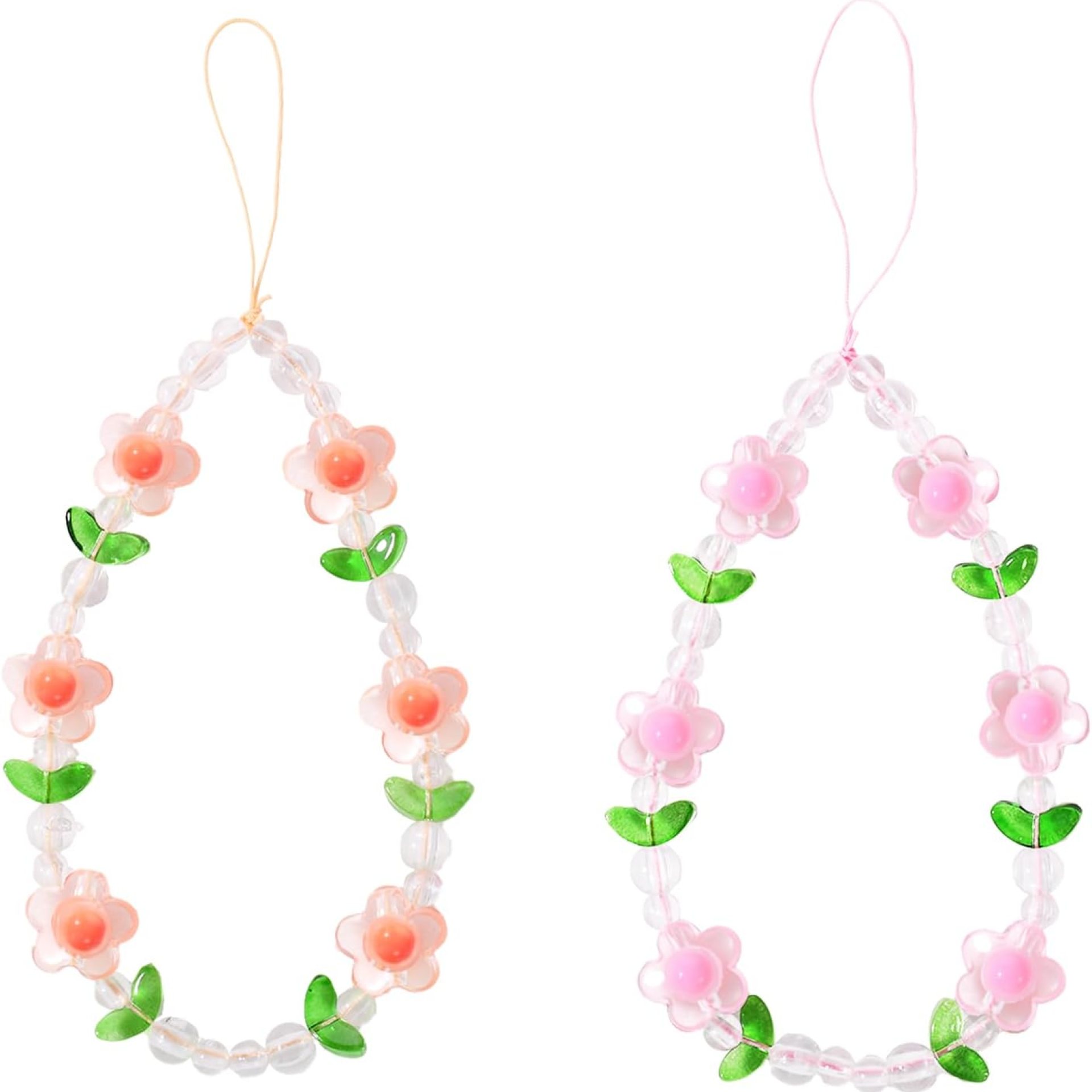 2 Pcs Flower Beaded Phone Charm Straps Crystal Beaded Phone Charms Cute Phone Charms Strap Beaded Phone Lanyards Flower Bracelet Wrist Strap Lanyards Keychain Bracelet Strap for Camera Key Purse 2 Pcs Flower Beaded Phone Charm Straps Crystal Beaded Phone Charms Cute Phone Charms Strap Beaded Phone Lanyards Flower Bracelet Wrist Strap Lanyards Keychain Bracelet Strap for Camera Key Purse