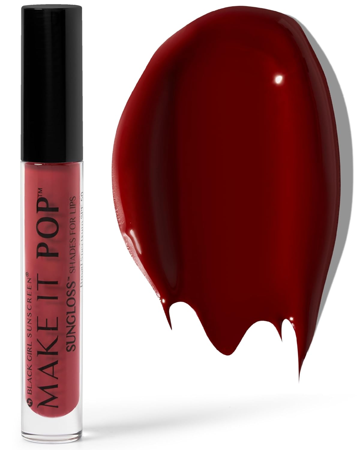 BLACK GIRL SUNSCREEN – Make It Pop Sungloss – Revolutionary Sun Protection and Gloss in One – SPF 50 (Cherry Noir) BLACK GIRL SUNSCREEN – Make It Pop Sungloss – Revolutionary Sun Protection and Gloss in One – SPF 50 (Cherry Noir)