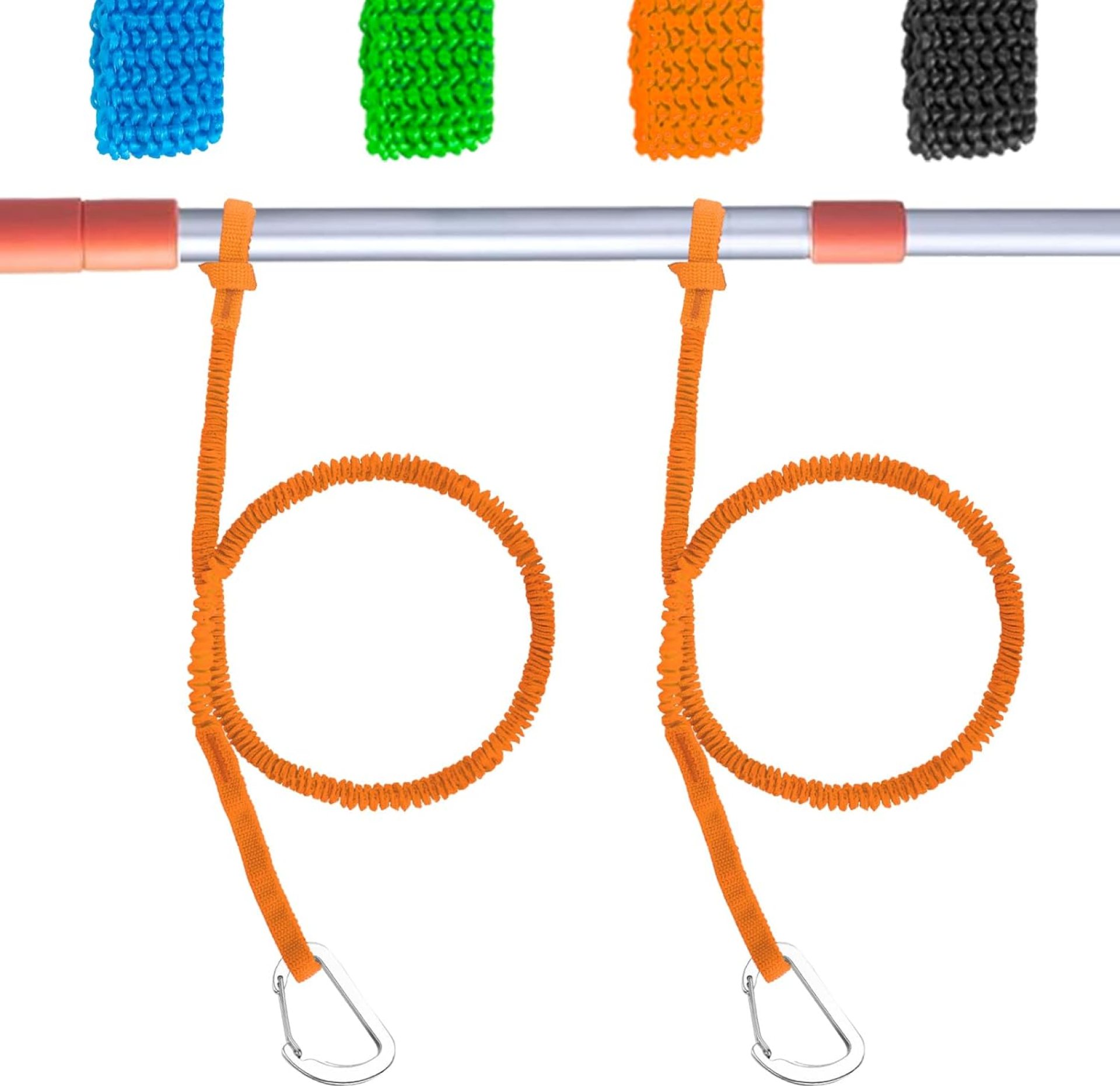 1/2/4 Pack Kayak Paddle Board Tether Leash Stretchable Strap Lanyard Rope, 3.3-7 Feet with Carabiner for SUP Kayaking Boating Canoeing Fishing Pole Rod or Other Gear 1/2/4 Pack Kayak Paddle Board Tether Leash Stretchable Strap Lanyard Rope, 3.3-7 Feet with Carabiner for SUP Kayaking Boating Canoeing Fishing Pole Rod or Other Gear