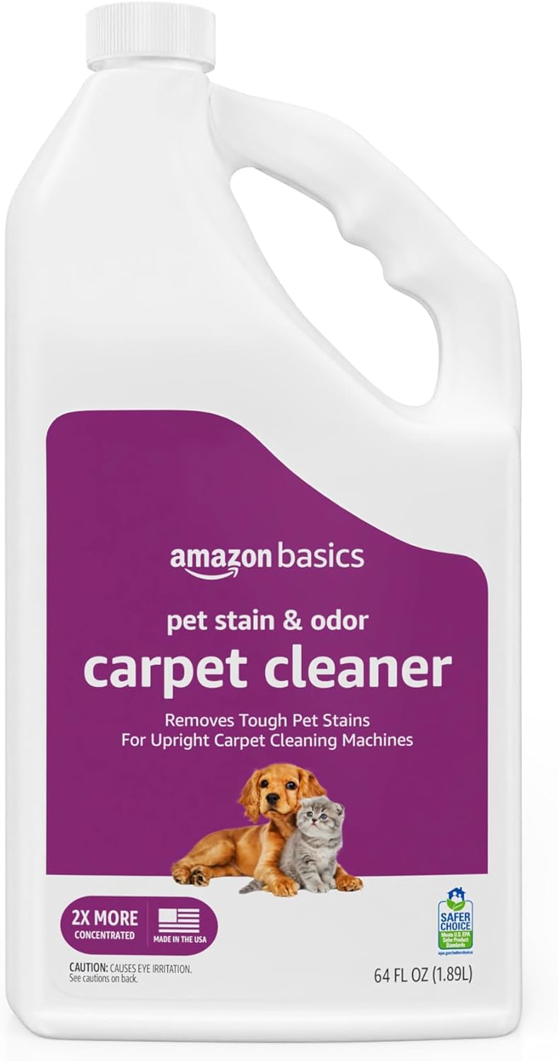 Amazon Basics Pet Stain & Odor Carpet Stain Remover Cleaner, Fresh Scent, 64 fl oz Amazon Basics Pet Stain & Odor Carpet Stain Remover Cleaner, Fresh Scent, 64 fl oz