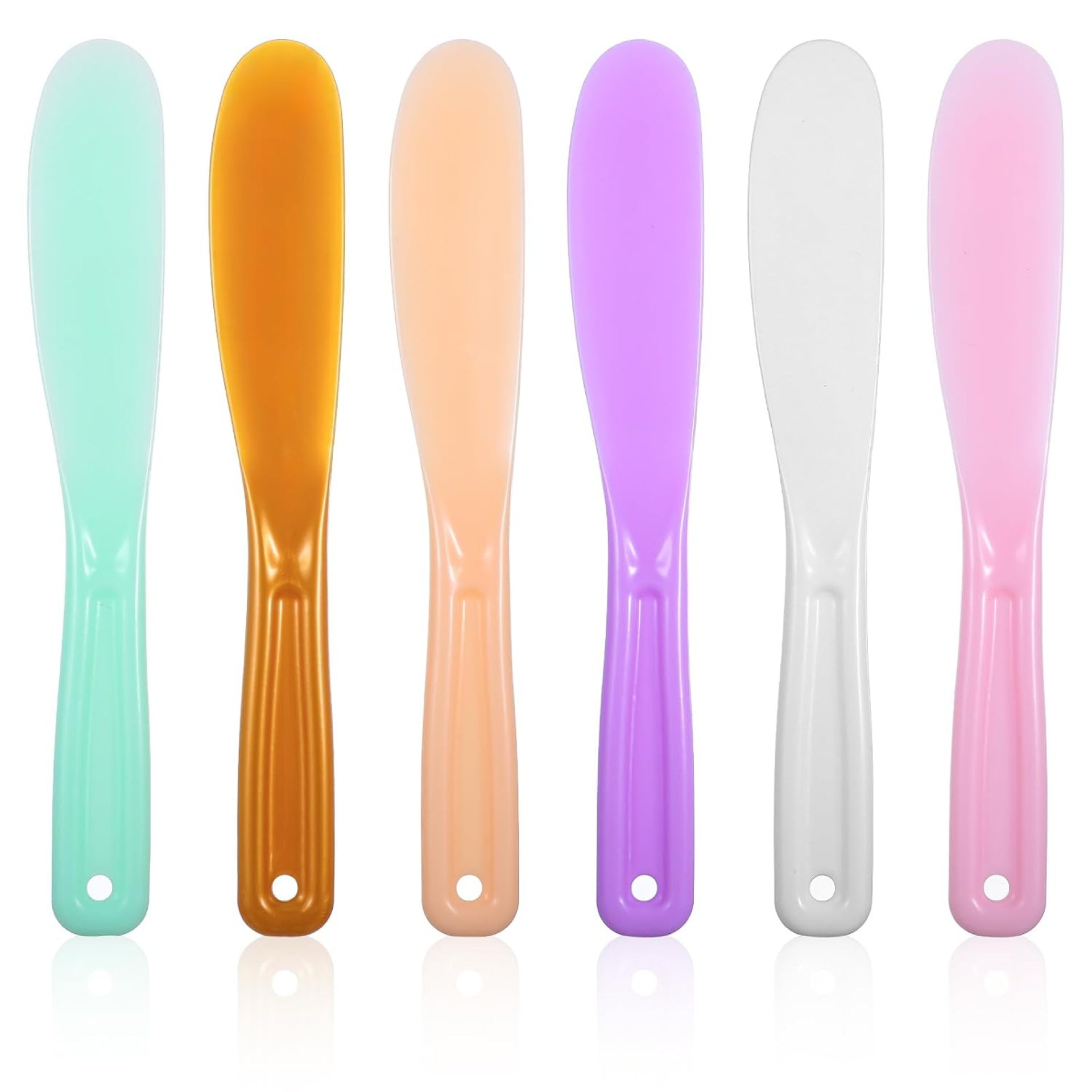 6Pcs Cosmetic Spatula Set, Multicolor Reusable Makeup Spatulas Plastic Mask Mixing Applicator Spoon Facial Cream Skin Care Brushes for Facial Skin Care DIY Mask Mixing and Sampling 6Pcs Cosmetic Spatula Set, Multicolor Reusable Makeup Spatulas Plastic Mask Mixing Applicator Spoon Facial Cream Skin Care Brushes for Facial Skin Care DIY Mask Mixing and Sampling
