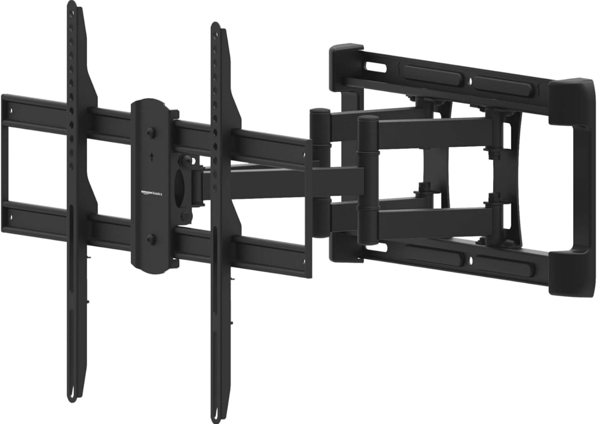 Amazon Basics Heavy Duty Dual Arm, Full Motion Articulating TV Mount for 37″ to 80″ TVs up to 132 lbs, Fits LED LCD OLED Flat Curved Screens, Black Amazon Basics Heavy Duty Dual Arm, Full Motion Articulating TV Mount for 37″ to 80″ TVs up to 132 lbs, Fits LED LCD OLED Flat Curved Screens, Black