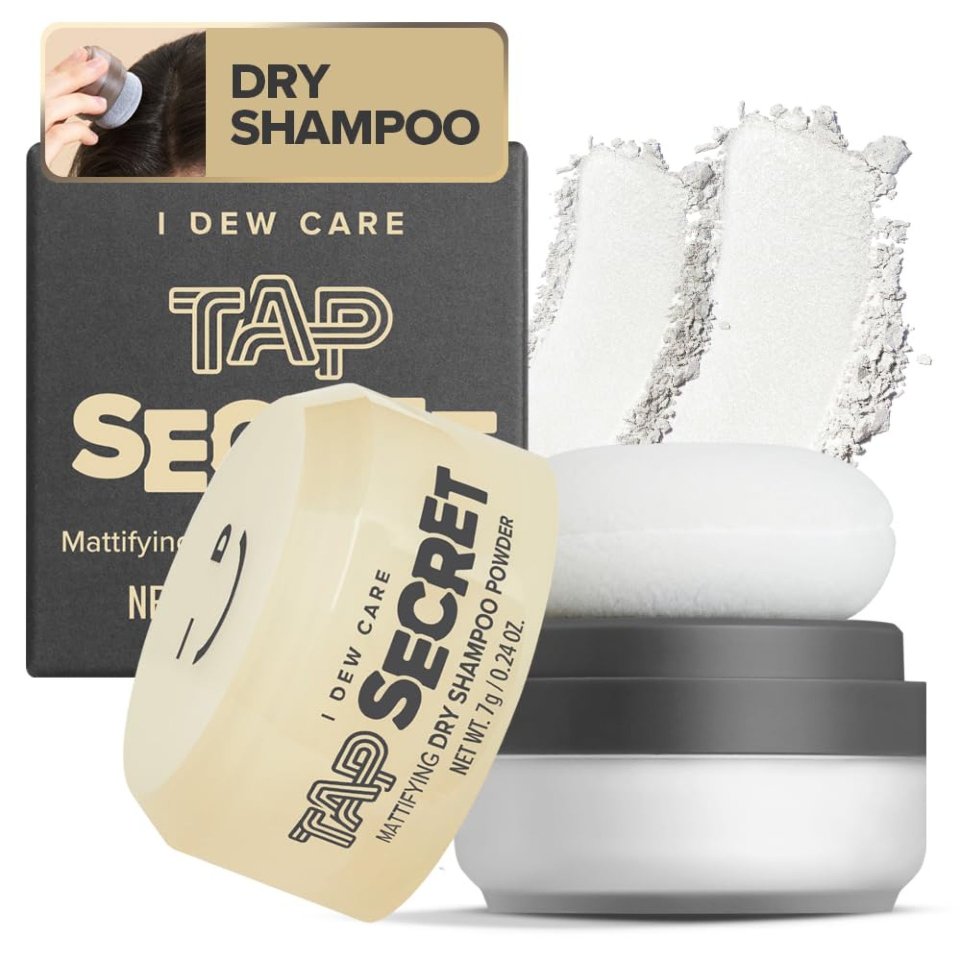 I DEW CARE Tap Secret Biotin Clarifying Dry Shampoo | Refillable, Travel size, Strengthening & Volumizing Dry Shampoo for Women, Korean Ginseng, Non-aerosol, for Dark hair, Blonde, Brunette, 0.24 oz I DEW CARE Tap Secret Biotin Clarifying Dry Shampoo | Refillable, Travel size, Strengthening & Volumizing Dry Shampoo for Women, Korean Ginseng, Non-aerosol, for Dark hair, Blonde, Brunette, 0.24 oz
