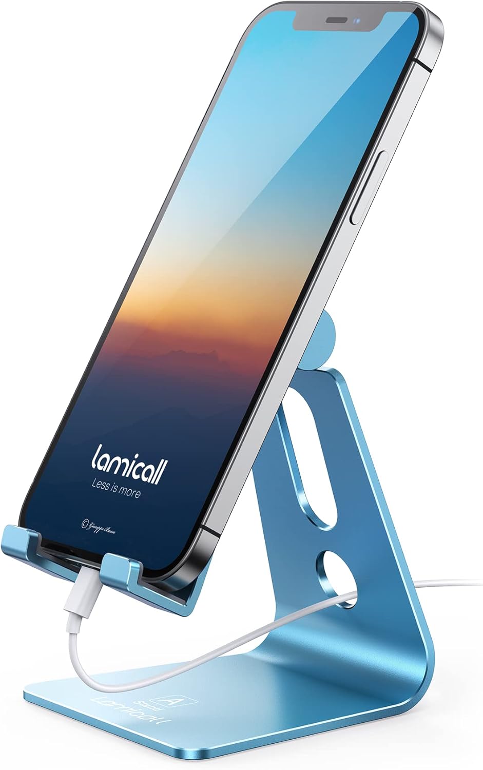 Lamicall Adjustable Phone Stand, Cell Phone Holder Desk, Compatible with Phone 13 12 Mini 11 Pro Xs Max XR X 8 7 6 Plus SE, Smartphones Dock, Office Desktop Accessories – Blue Lamicall Adjustable Phone Stand, Cell Phone Holder Desk, Compatible with Phone 13 12 Mini 11 Pro Xs Max XR X 8 7 6 Plus SE, Smartphones Dock, Office Desktop Accessories – Blue