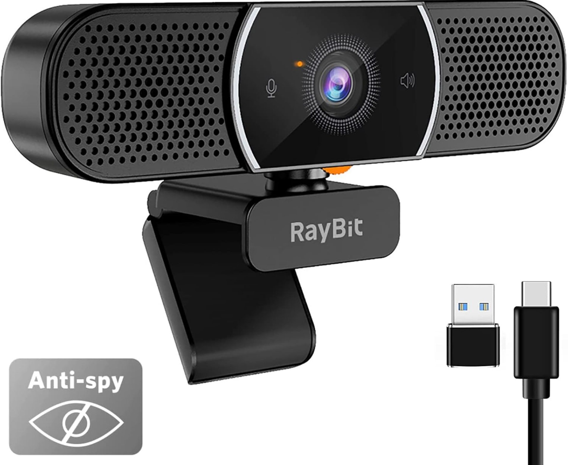 3 in 1 Webcam – 2K HD USB C Webcam with Microphone and Speaker, Stereo Sound & Noise-Cancelling Mics, Privacy Cover, Light Correction, Autofocus Conference Web Camera for Computer/Laptop/PC/Monitor 3 in 1 Webcam – 2K HD USB C Webcam with Microphone and Speaker, Stereo Sound & Noise-Cancelling Mics, Privacy Cover, Light Correction, Autofocus Conference Web Camera for Computer/Laptop/PC/Monitor