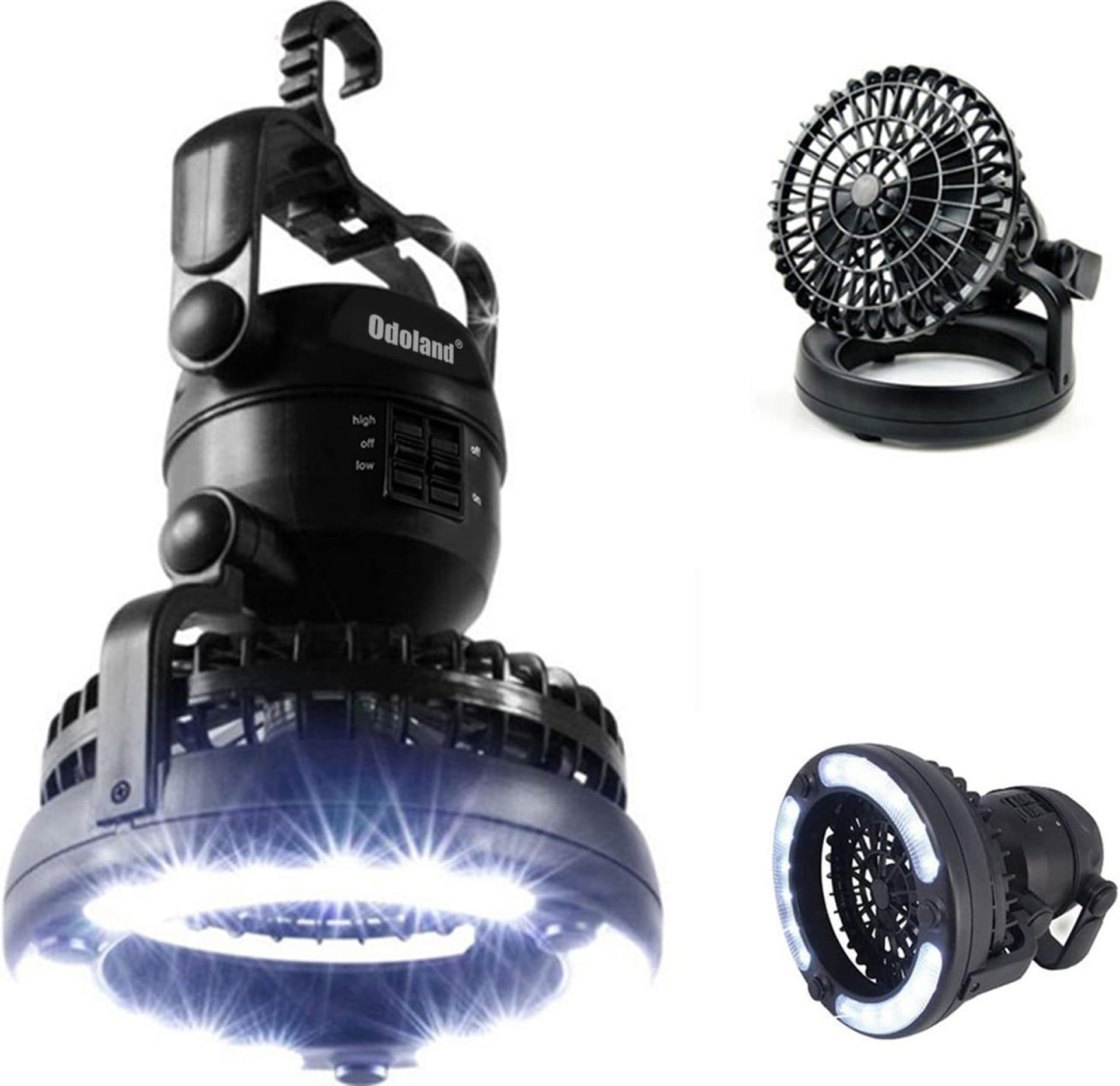 Odoland Portable LED Camping Lantern with Ceiling Fan – Hurricane Emergency Odoland Portable LED Camping Lantern with Ceiling Fan – Hurricane Emergency