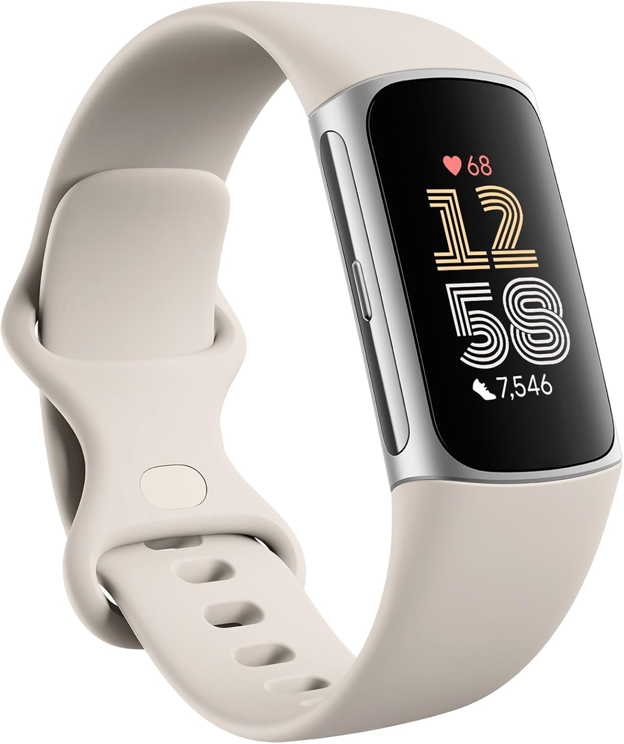 Fitbit Charge 6 Fitness Tracker with Google apps, Heart Rate on Exercise Equipment, 6-Months Premium Membership Included, GPS, Health Tools and More, Porcelain/Silver, One Size (S & L Bands Included) Fitbit Charge 6 Fitness Tracker with Google apps, Heart Rate on Exercise Equipment, 6-Months Premium Membership Included, GPS, Health Tools and More, Porcelain/Silver, One Size (S & L Bands Included)