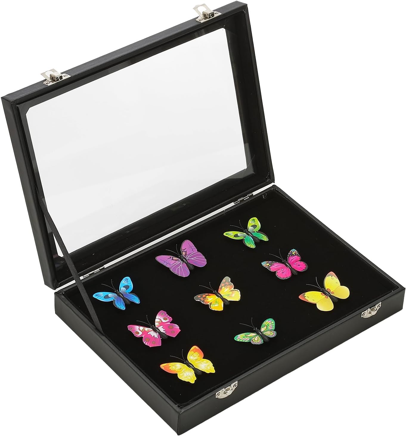PATIKIL Pin Badge Display Case, 11″x8″ Jewelry Storage Championship Ring Shadow Box with Glass Door for Jewelry Pin Collections, Medals Award Rings, Gifts, Black PATIKIL Pin Badge Display Case, 11″x8″ Jewelry Storage Championship Ring Shadow Box with Glass Door for Jewelry Pin Collections, Medals Award Rings, Gifts, Black