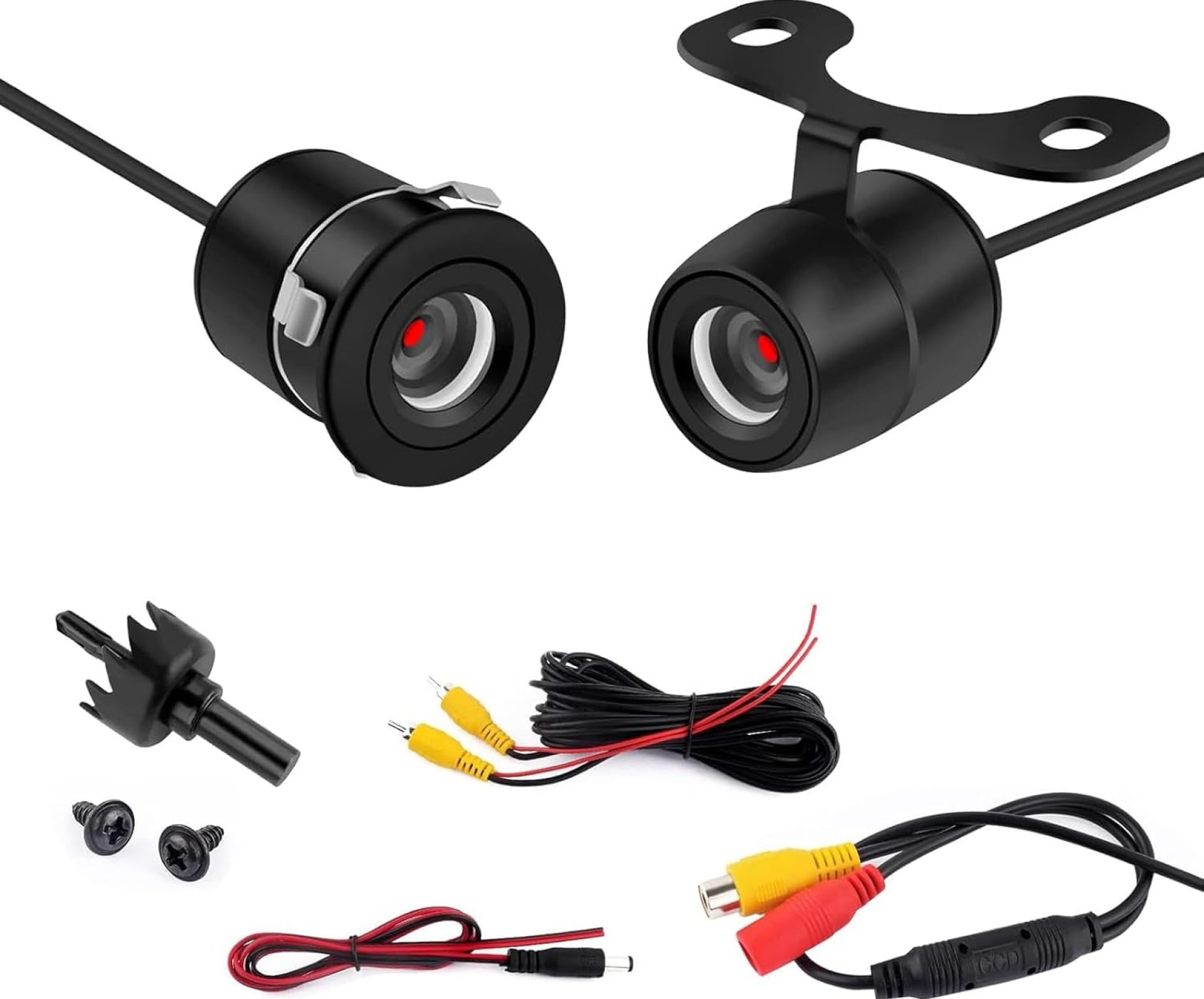 1 PC Car with Light HD Rearview Camera Kit, 170° Wide-Angle Butterfly Camera + 6 m Video Cable + 1 m Power Cable + Two Mounting Screws, Portable Repair Modification Accessories (Black) 1 PC Car with Light HD Rearview Camera Kit, 170° Wide-Angle Butterfly Camera + 6 m Video Cable + 1 m Power Cable + Two Mounting Screws, Portable Repair Modification Accessories (Black)