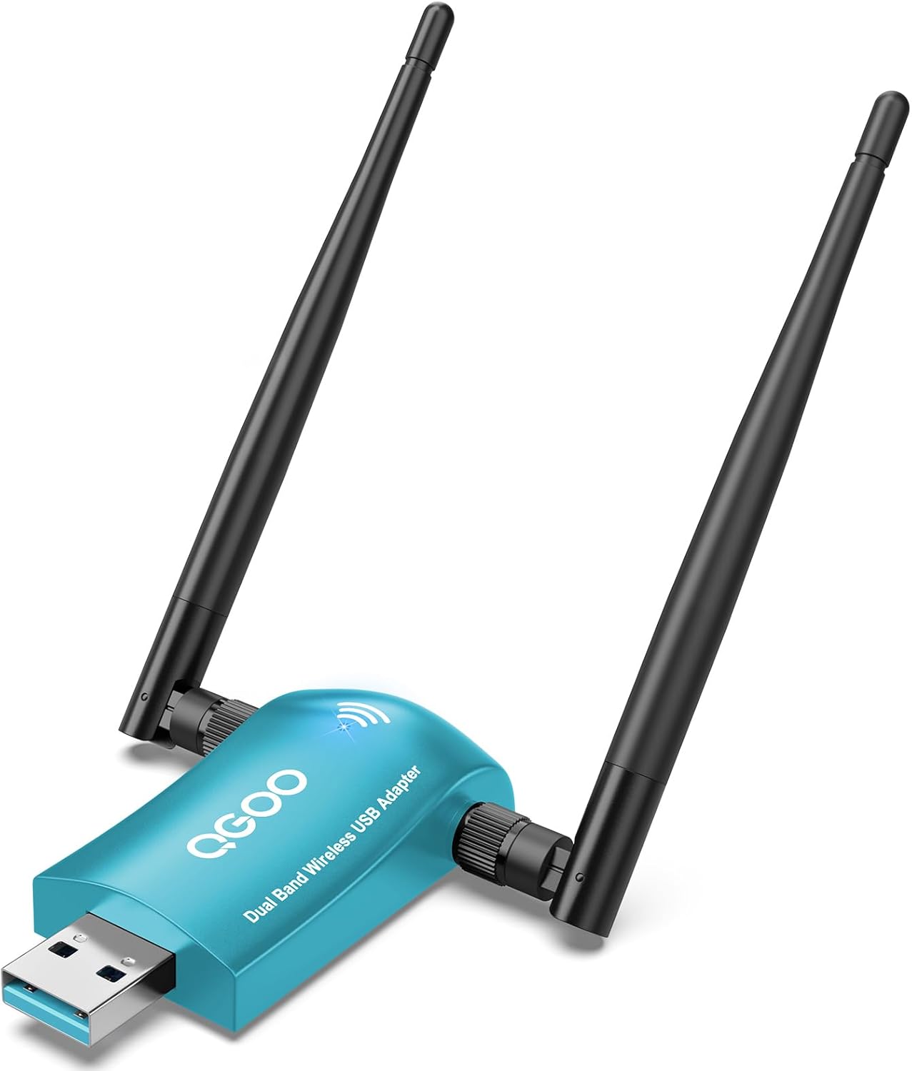 Wireless WiFi Adapter for PC – QGOO AC1300Mbps USB 3.0 Dual Band 2.4G/400Mbps 5G/867Mbps Network Dongle with 5dBi High Gain Dual Antennas for Desktop Laptop PC, Support with Windows11/10/8/7, Green Wireless WiFi Adapter for PC – QGOO AC1300Mbps USB 3.0 Dual Band 2.4G/400Mbps 5G/867Mbps Network Dongle with 5dBi High Gain Dual Antennas for Desktop Laptop PC, Support with Windows11/10/8/7, Green