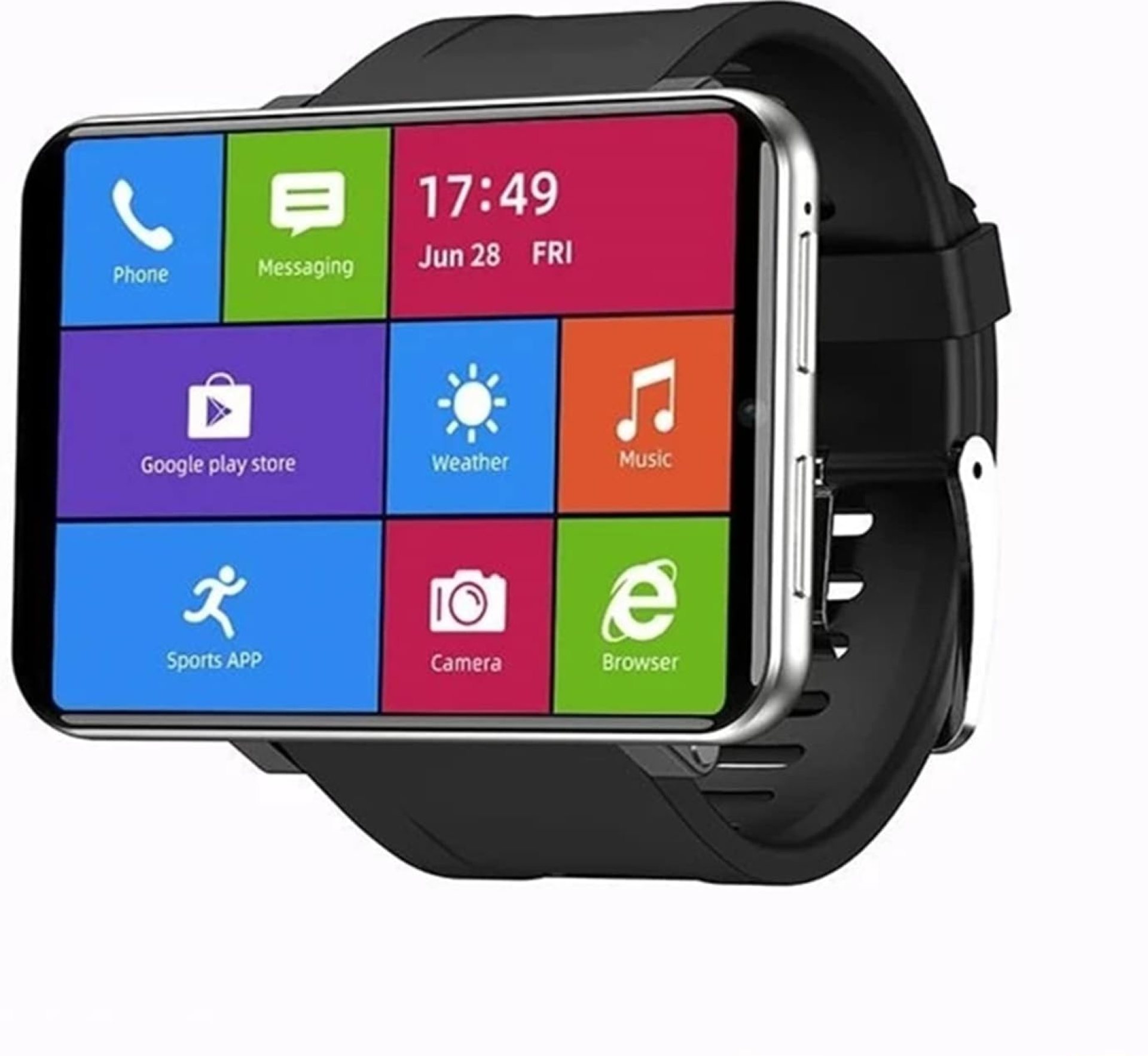 4G Smart Watch 2.86 Inch Screen Android 7.1 1GB+16GB 5MP Camera 2700mAh Battery Smartwatch for Men (Silver, 1GB+16GB) 4G Smart Watch 2.86 Inch Screen Android 7.1 1GB+16GB 5MP Camera 2700mAh Battery Smartwatch for Men (Silver, 1GB+16GB)
