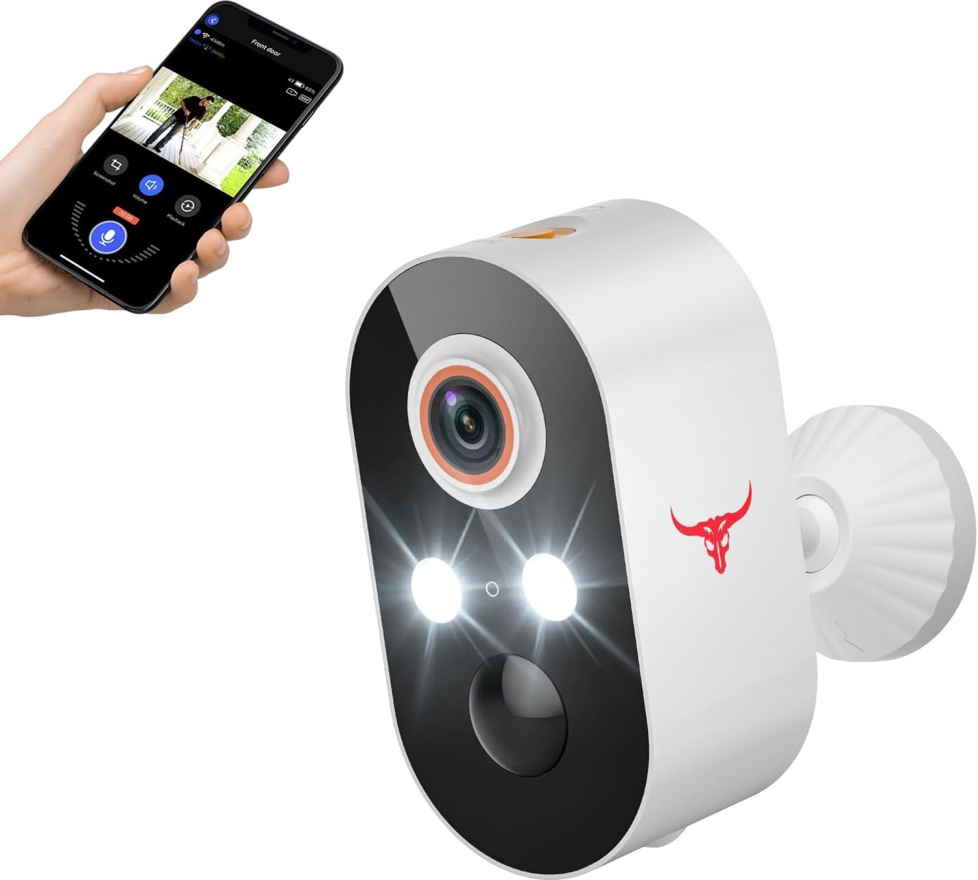 1080P Outdoor Security Camera Wireless with 2-Way Talk, Battery Powered, Color Night Vision, Suitable for Home Security Indoor/Outdoor, Cloud Storage, Smart AI Motion Detection (1 Pack) 1080P Outdoor Security Camera Wireless with 2-Way Talk, Battery Powered, Color Night Vision, Suitable for Home Security Indoor/Outdoor, Cloud Storage, Smart AI Motion Detection (1 Pack)