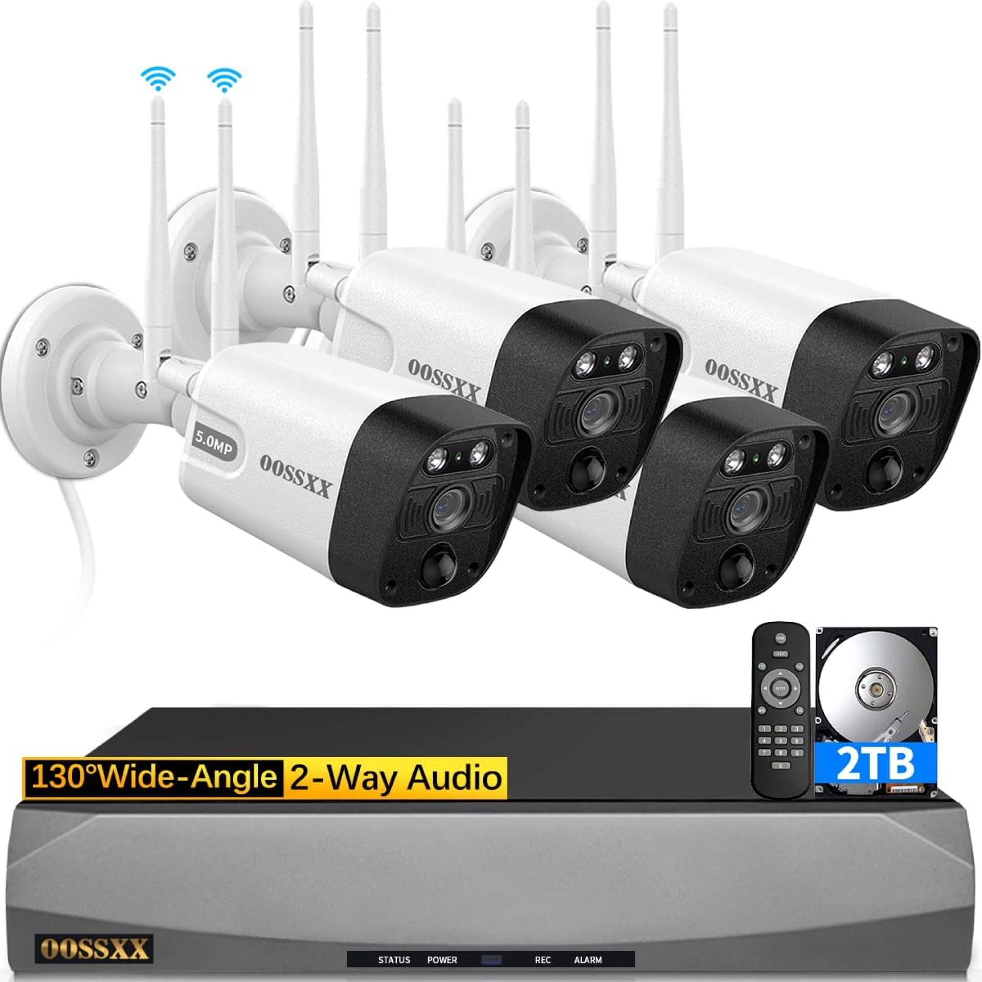 2-Way Audio & PIR Detection Dual Antennas Outdoor Wireless Security Camera System 5.5MP Wi-Fi Video Surveillance 2-Way Audio & PIR Detection Dual Antennas Outdoor Wireless Security Camera System 5.5MP Wi-Fi Video Surveillance