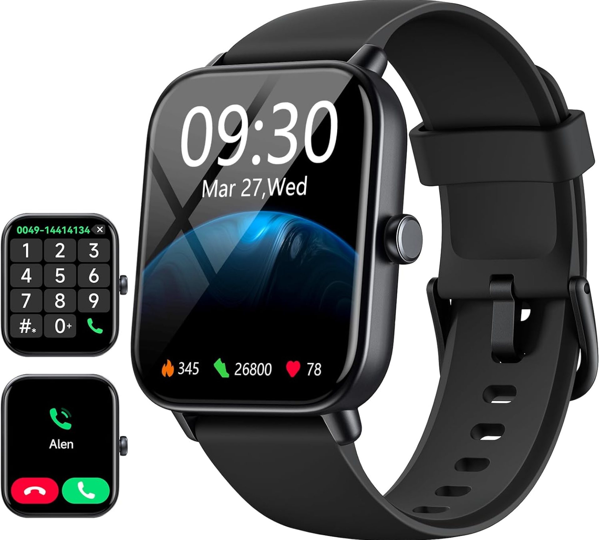 aeac Smart Watches for Men Women Answer/Make Call, Alexa Bulit-in, 1.8″ HD Fitness Tracker for Android iOS, Smart Watch with IP68 Waterproof/110 Sport Modes/Heart Rate/Sleep Monitor/Calories/Pedometer aeac Smart Watches for Men Women Answer/Make Call, Alexa Bulit-in, 1.8″ HD Fitness Tracker for Android iOS, Smart Watch with IP68 Waterproof/110 Sport Modes/Heart Rate/Sleep Monitor/Calories/Pedometer