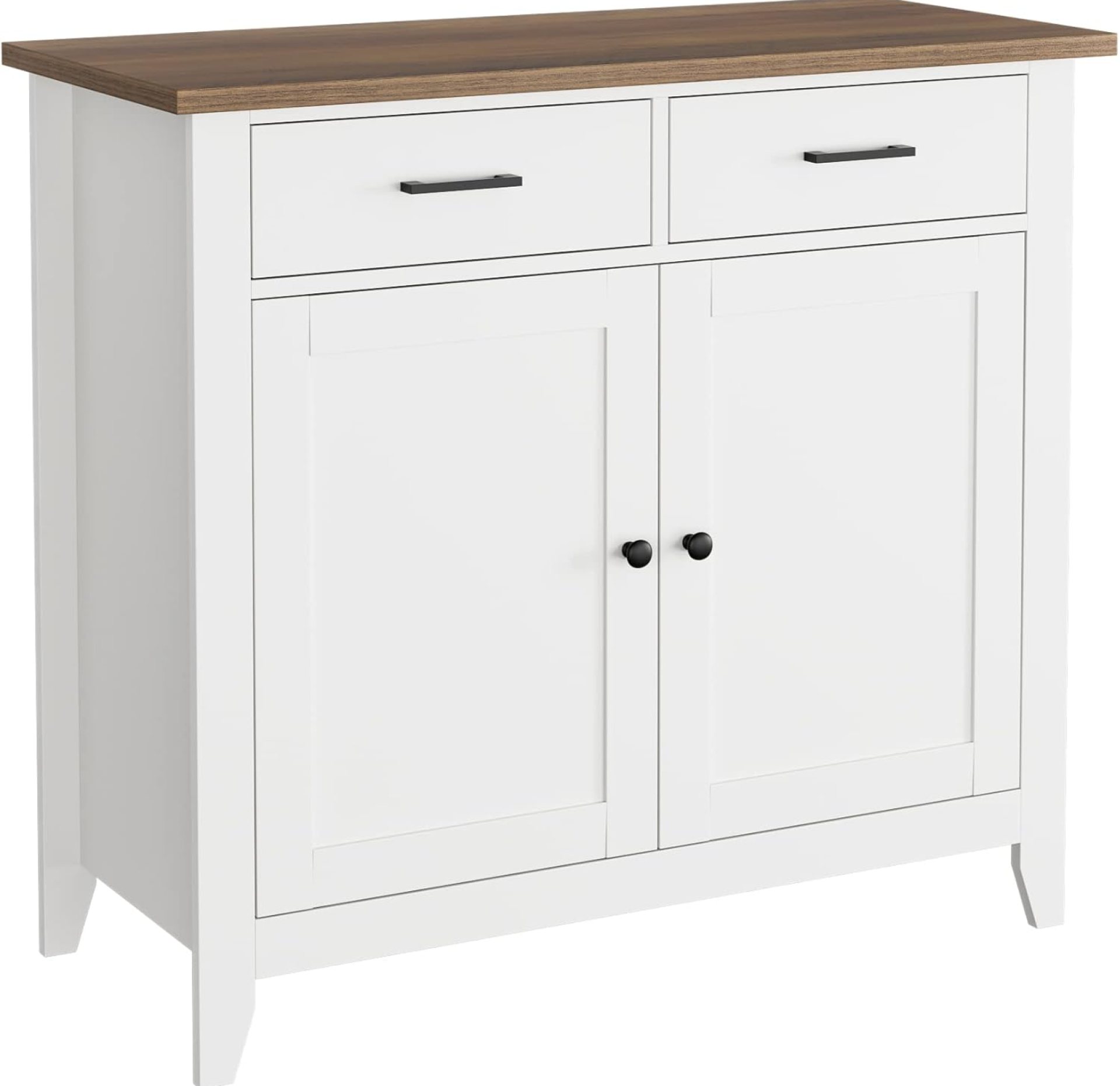 HORSTORS Kitchen Storage Cabinet with Drawers and Doors, Floor Sideboard and Buffet Server, Entryway Console for Living Room, Dining Room, Bathroom, Ivory White HORSTORS Kitchen Storage Cabinet with Drawers and Doors, Floor Sideboard and Buffet Server, Entryway Console for Living Room, Dining Room, Bathroom, Ivory White