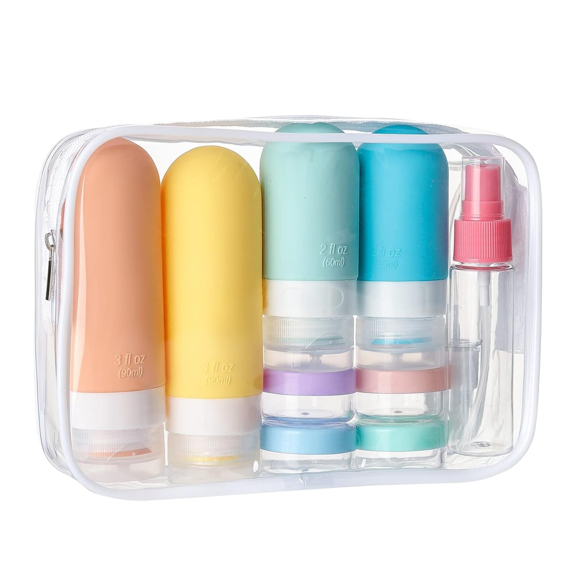 16 Pack Travel Bottles Set – TSA Approved Leak Proof Silicone Squeezable Containers for Toiletries, Conditioner, Shampoo, Lotion & Body Wash Accessories (16 pcs/White Pack) 16 Pack Travel Bottles Set – TSA Approved Leak Proof Silicone Squeezable Containers for Toiletries, Conditioner, Shampoo, Lotion & Body Wash Accessories (16 pcs/White Pack)