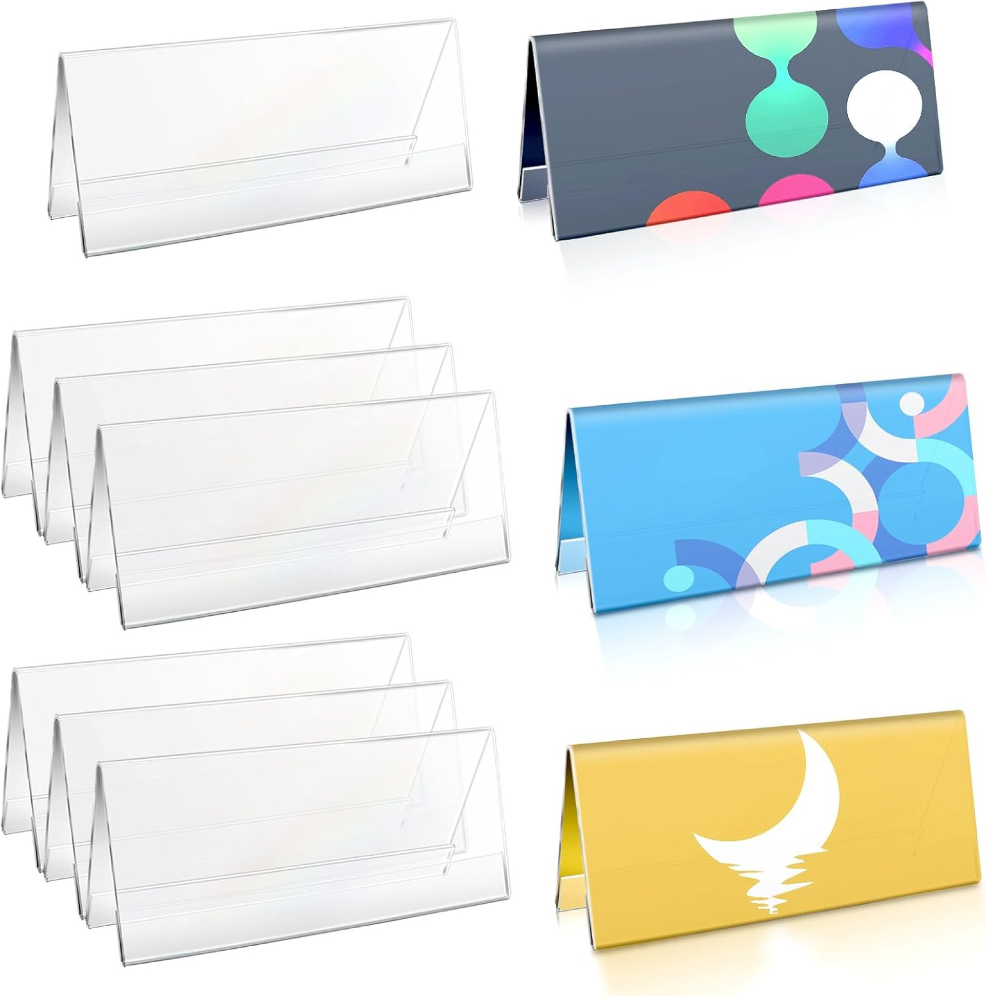 Vmiapxo 10 Pack Acrylic Name Plate, 3″ x 8.5″ Plastic Name Tents Table Number Holders Food Price Label Display Desk Nameplates for Classroom Office Meeting Restaurant Menu (V-Shaped) Vmiapxo 10 Pack Acrylic Name Plate, 3″ x 8.5″ Plastic Name Tents Table Number Holders Food Price Label Display Desk Nameplates for Classroom Office Meeting Restaurant Menu (V-Shaped)