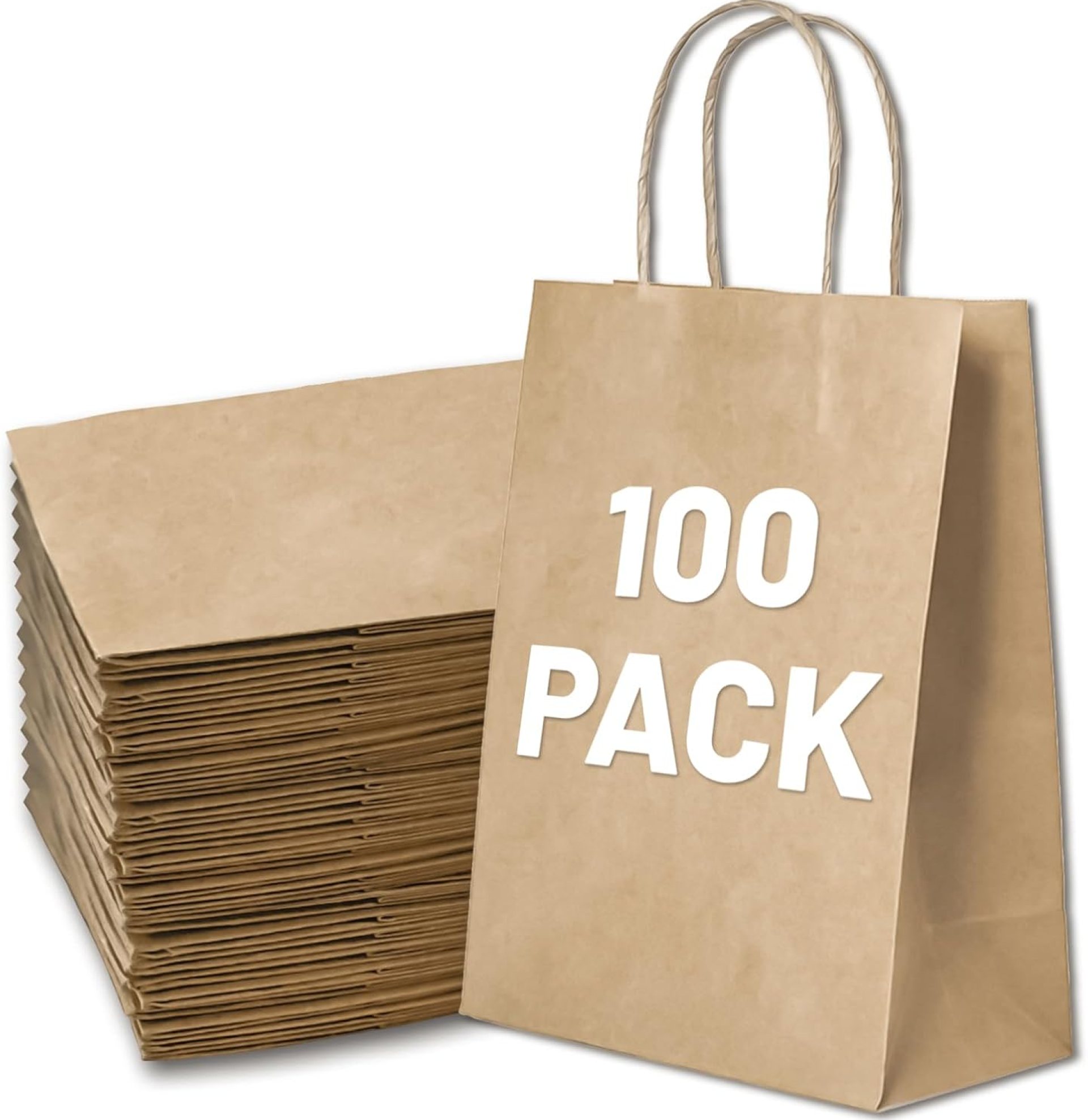 Gift Bags 8.25″X5.9 “X3.15” 100pcs Brown Paper Bags with Handles,Kraft Paper Bags for Small Business Christmas Bulk Bags, Wedding Party Favor Bags,Shopping Lunch Bags, Halloween Trick-or-Treat (Brown) Gift Bags 8.25″X5.9 “X3.15” 100pcs Brown Paper Bags with Handles,Kraft Paper Bags for Small Business Christmas Bulk Bags, Wedding Party Favor Bags,Shopping Lunch Bags, Halloween Trick-or-Treat (Brown)